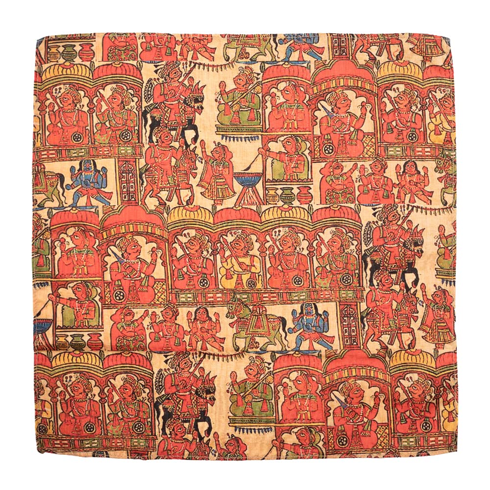 the tie hub Antique India Tapestry Art Microfiber Pocket Square For Men-picture-54