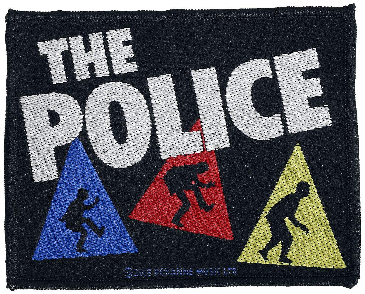 The Police Triangles Patch Reggae Pop Rock Band Music Woven Sew On Applique