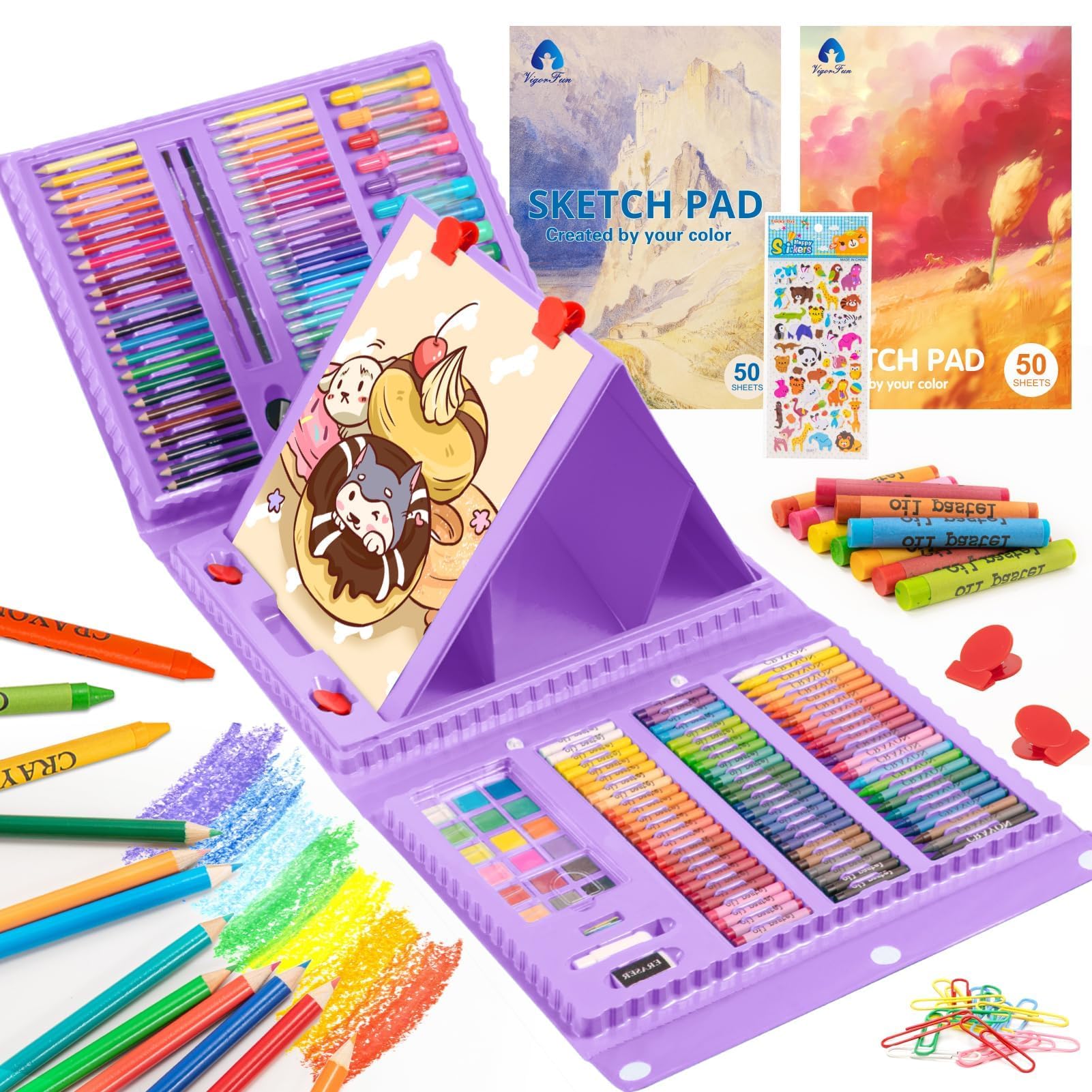 VigorFun Art Kit, Drawing Art Supplies, Gifts Art Set Case with