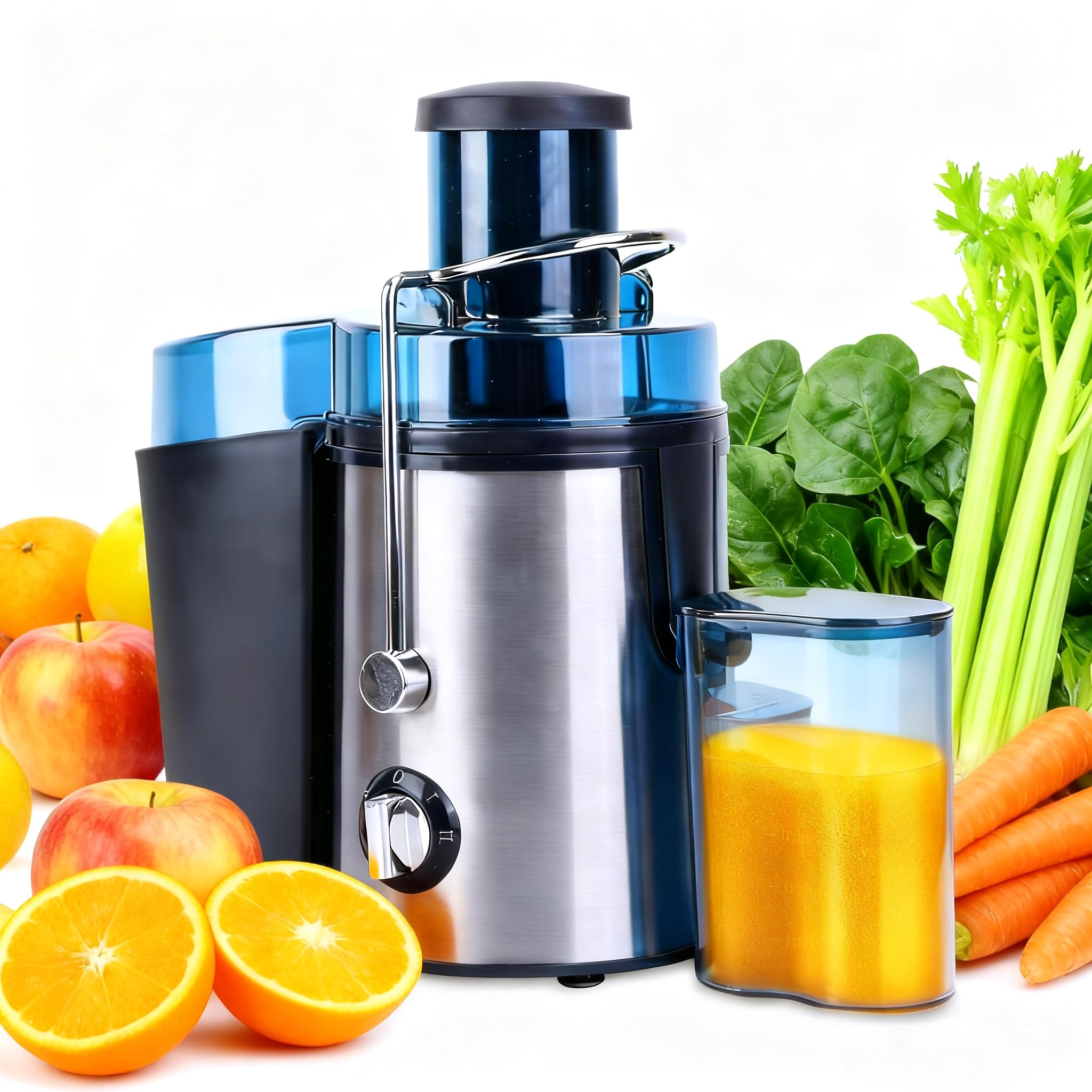 Juicer Machine 1000W Centrifugal Juicer Extractor with Wide Mouth 2 6 Feed Chute for Whole Fruit and Vegetable