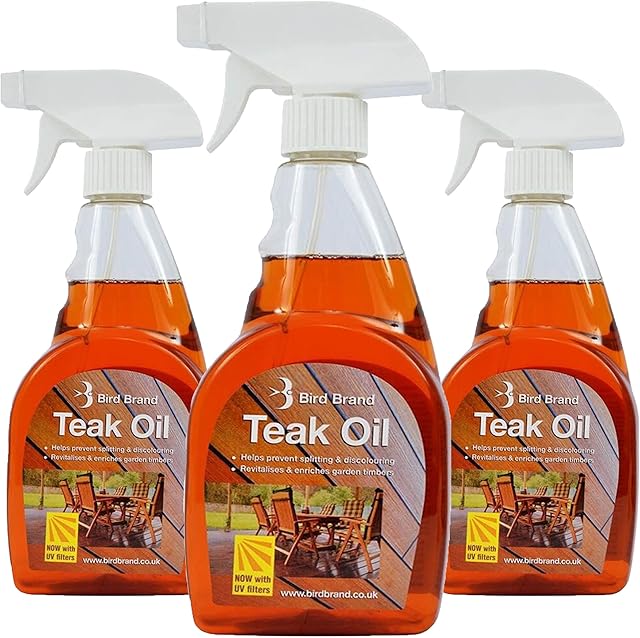 Q&H 500ML Teak Oil Spray Renovate Outdoor Furniture - Natural Wooden Oils for Garden Table Benches Windows Floor Door Fence - Safe Non-Toxic Wood Treatment Oil Interior & Exterior Hardwood Care (1)