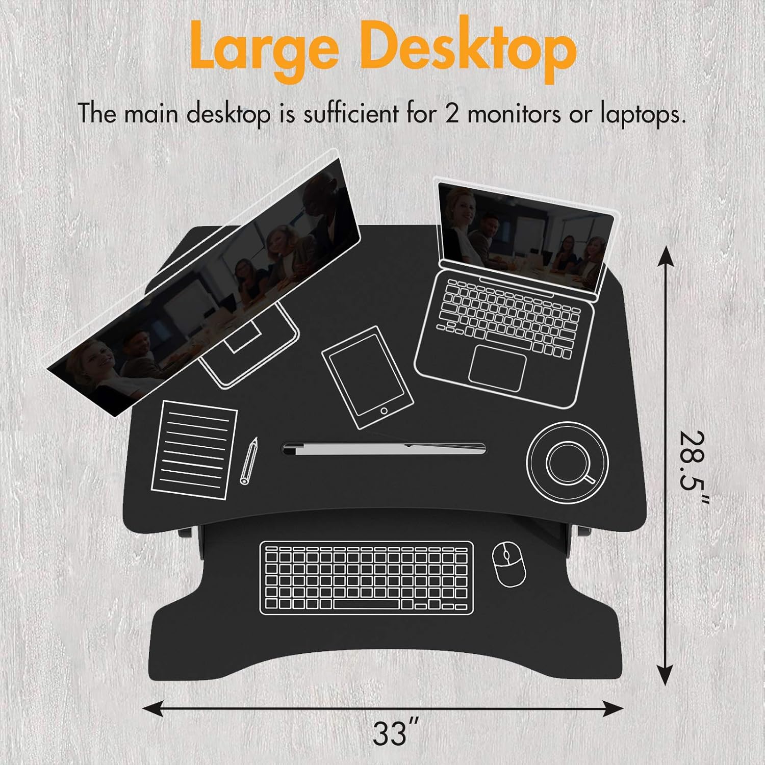 Fеаturеd Prоduсt Electric Standing Desk Converter, 34 Inch Height Adjustable Electric Stand Up Desk Riser Converter with Built in USB Port and Keyboard Tray for Standing or Sitting, One Key Lift, Black Prоmо Dіѕсоunt Uр Tо 70% оƒƒ Electric Standing Desk Converter, 34 Inch Height Adjustable Electric Stand Up Desk Riser Converter with Built in USB Port and Keyboard Tray for Standing or Sitting, One Key Lift, Black