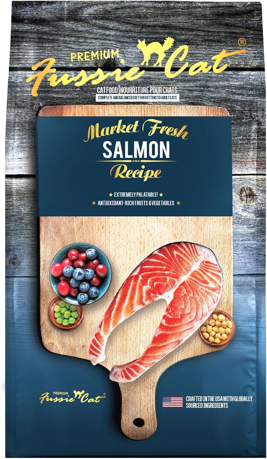 Fussie Cat Market Fresh Salmon & Chicken Meal Formula Grain-Free Dry Cat Food 4lb