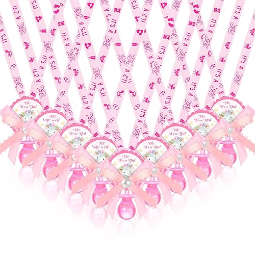 Remuuly 60 piezas de chupetes de baby shower, lindo elefante acrílico, chupete de regalo de fiesta, chupetes para niñas, niños, baby shower, fiesta