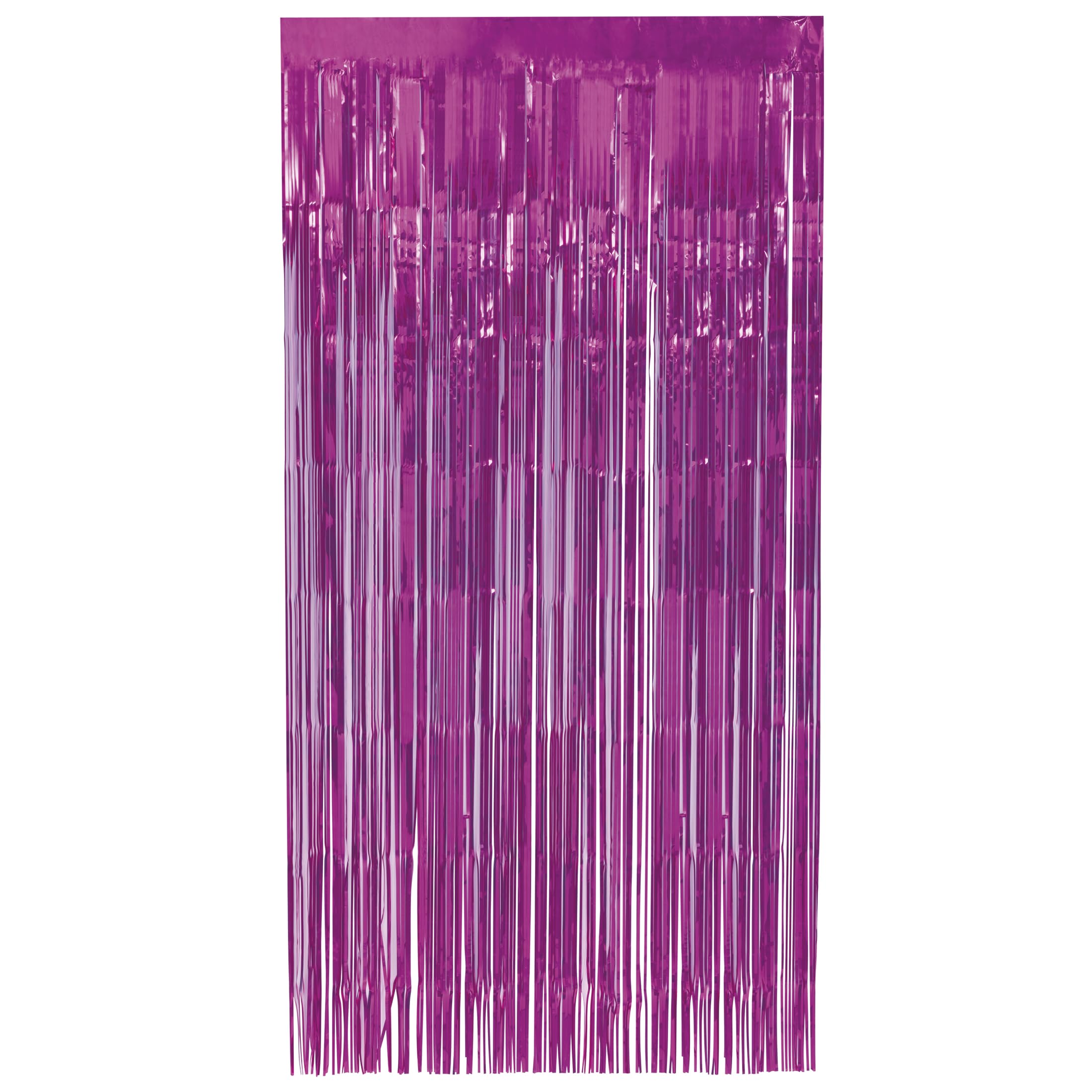 Unique 16847 Foil Fringe Door Curtain x 2 m-Hot Pink Colour-1 Count (Pack of 1)
