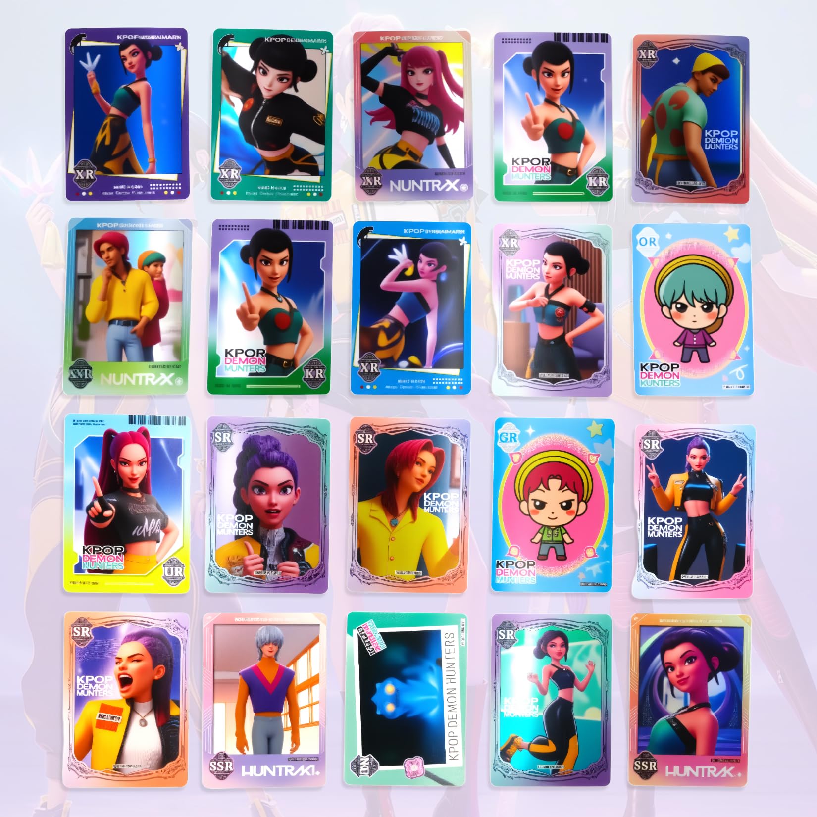 Demon Movie Hunters Trading Cards 150PCS Featuring Characters Gift Cards for Kids Collection,Not Original - 3