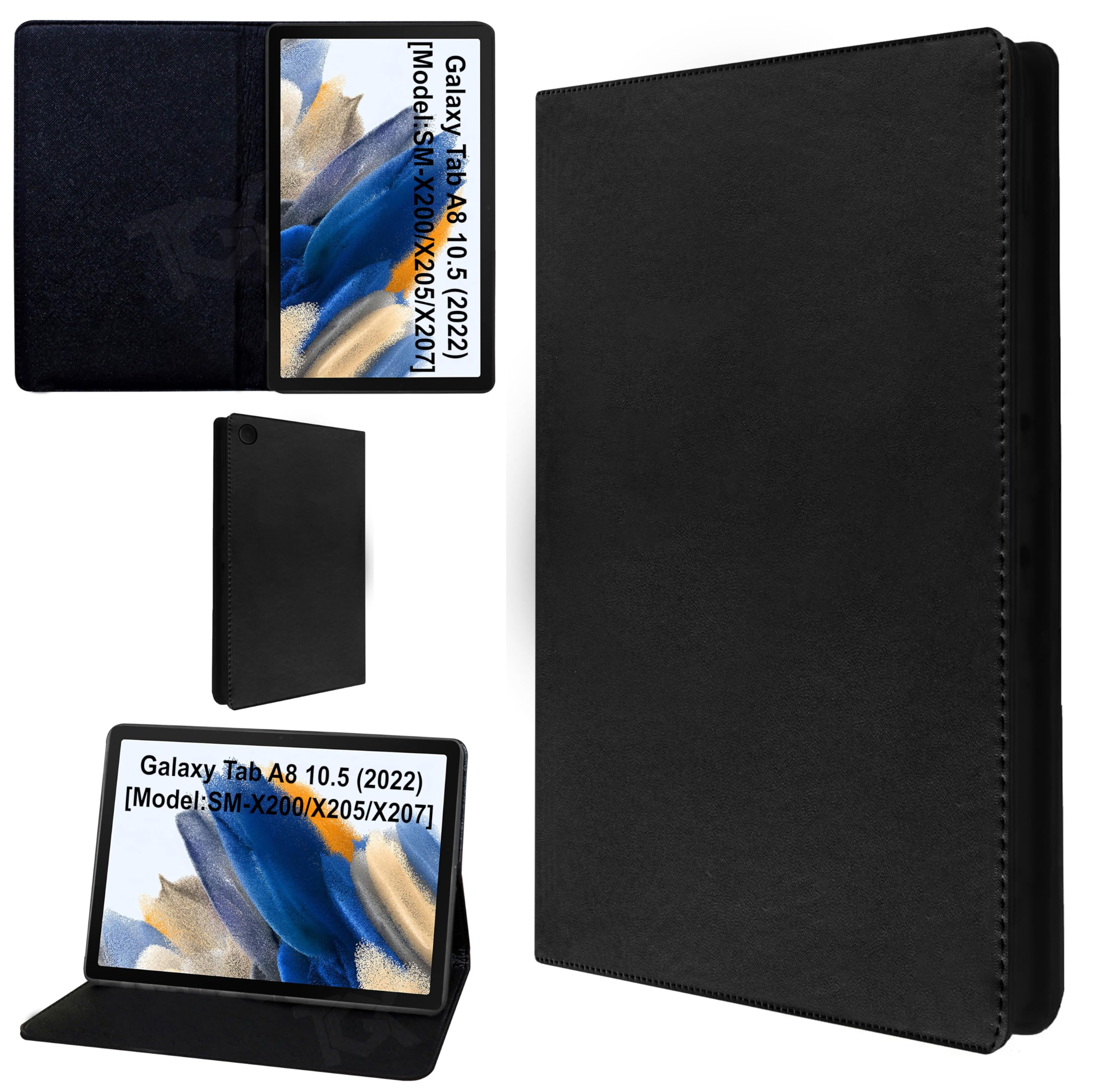 TGK Leather Flip Stand Case Cover for Samsung Galaxy Tab A8 10.5 inch (Black) (B0BJ93VW53) Amazon Price History, Amazon Price Tracker