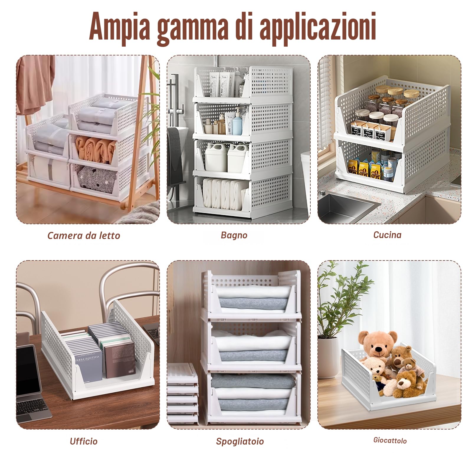 5pcs Organizer Armadio Cassettiere,Scatole Pieghevoli per Guardaroba