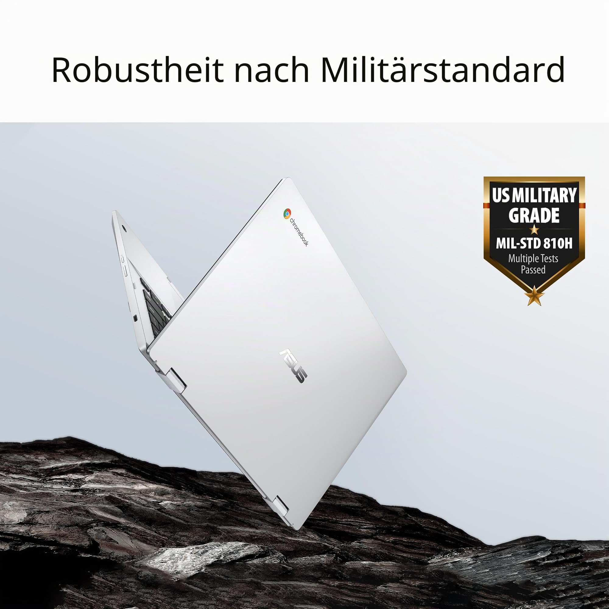 ASUS Chromebook Flip CX1 Convertible Laptop, 14 Zoll FHD NanoEdge 360-Grad-Touchscreen, Intel Celeron N4500 Prozessor, 128 GB eMMC-Speicher, 8 GB RAM, ChromeOS, Transparentes Silber, CX1400FKA-AS88FT
