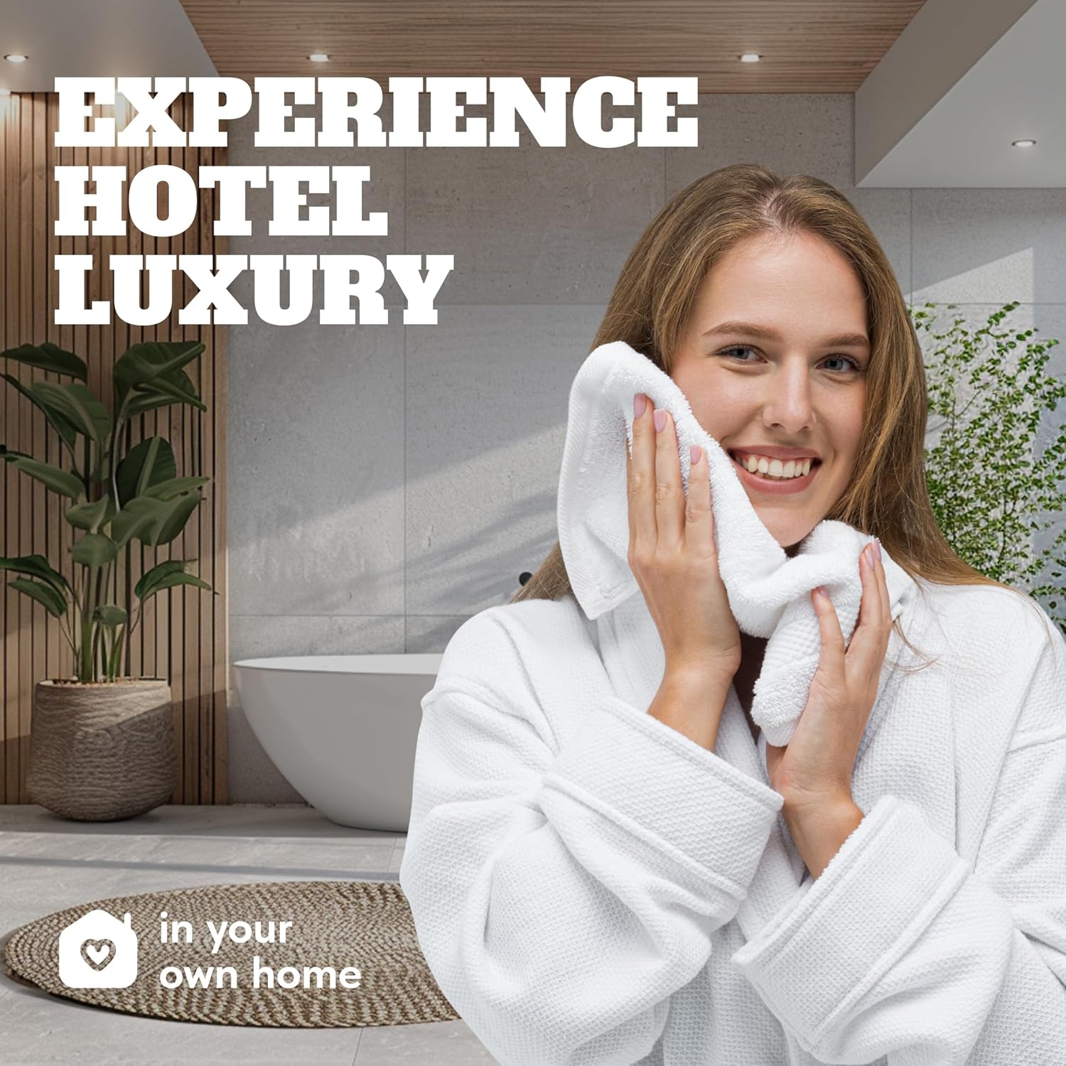 Wealuxe White Washcloths 24 Pack - 600 GSM 100% Ring-Spun Cotton Wash Cloths for Showering, Highly Absorbent and Soft | 12x12 Inches - Image 7