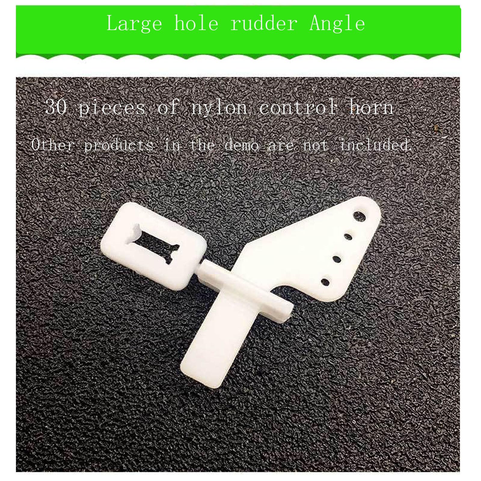 Nylon Control Horn, 30 Pieces of Four-Hole Control Horn Rudder Angle Control Horn Kit for Kt Model Aircraft Such As Rudder and Aileron.