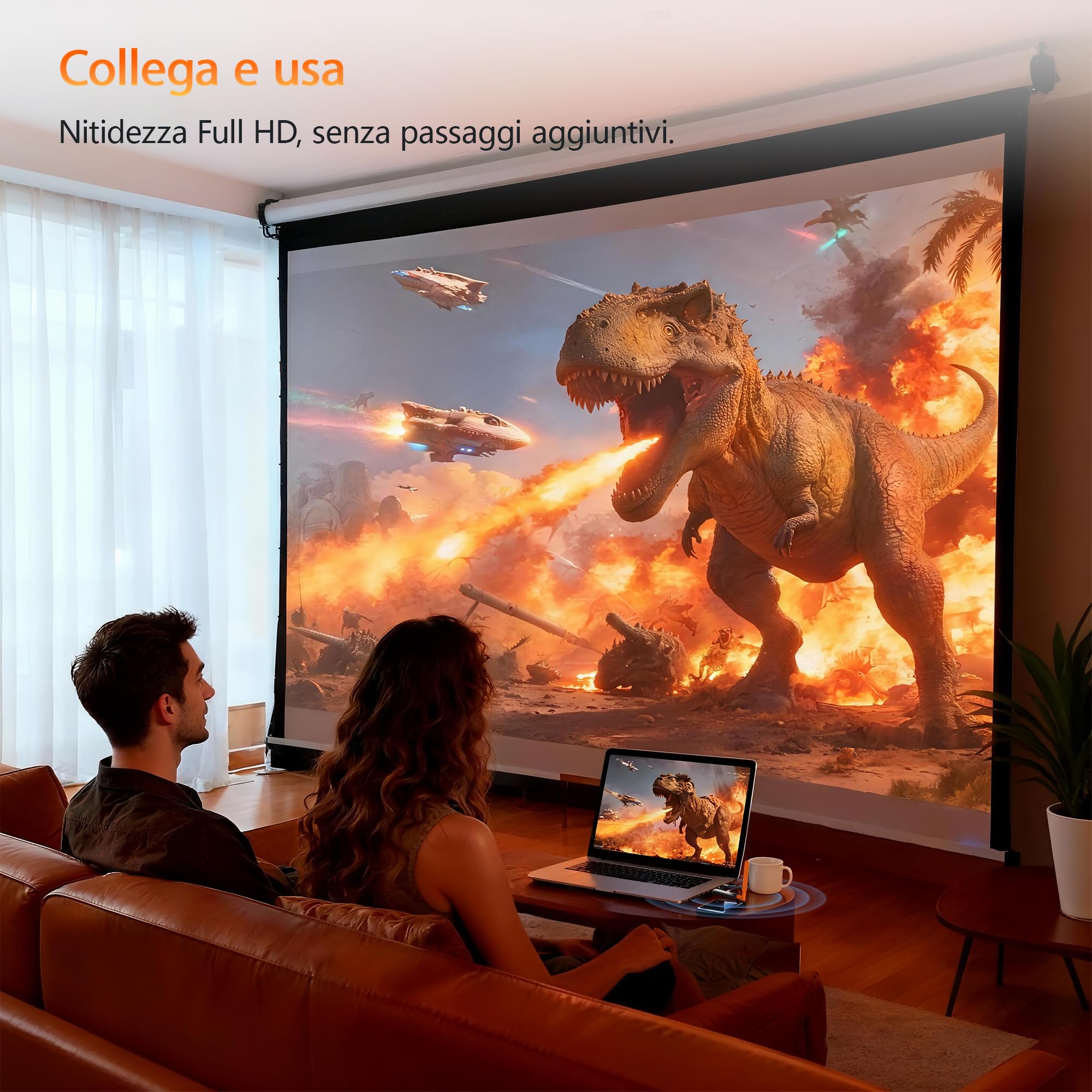 AIMIBO Trasmettitore HDMI Wireless e 2 Ricevitori con Decodifica 4K 5.8G - Trasmissione HDMI Wireless, Streaming Video HD fino a 50M da Laptop PC TV Box Fotocamera a più TV, Proiettori e Monitor - 50M