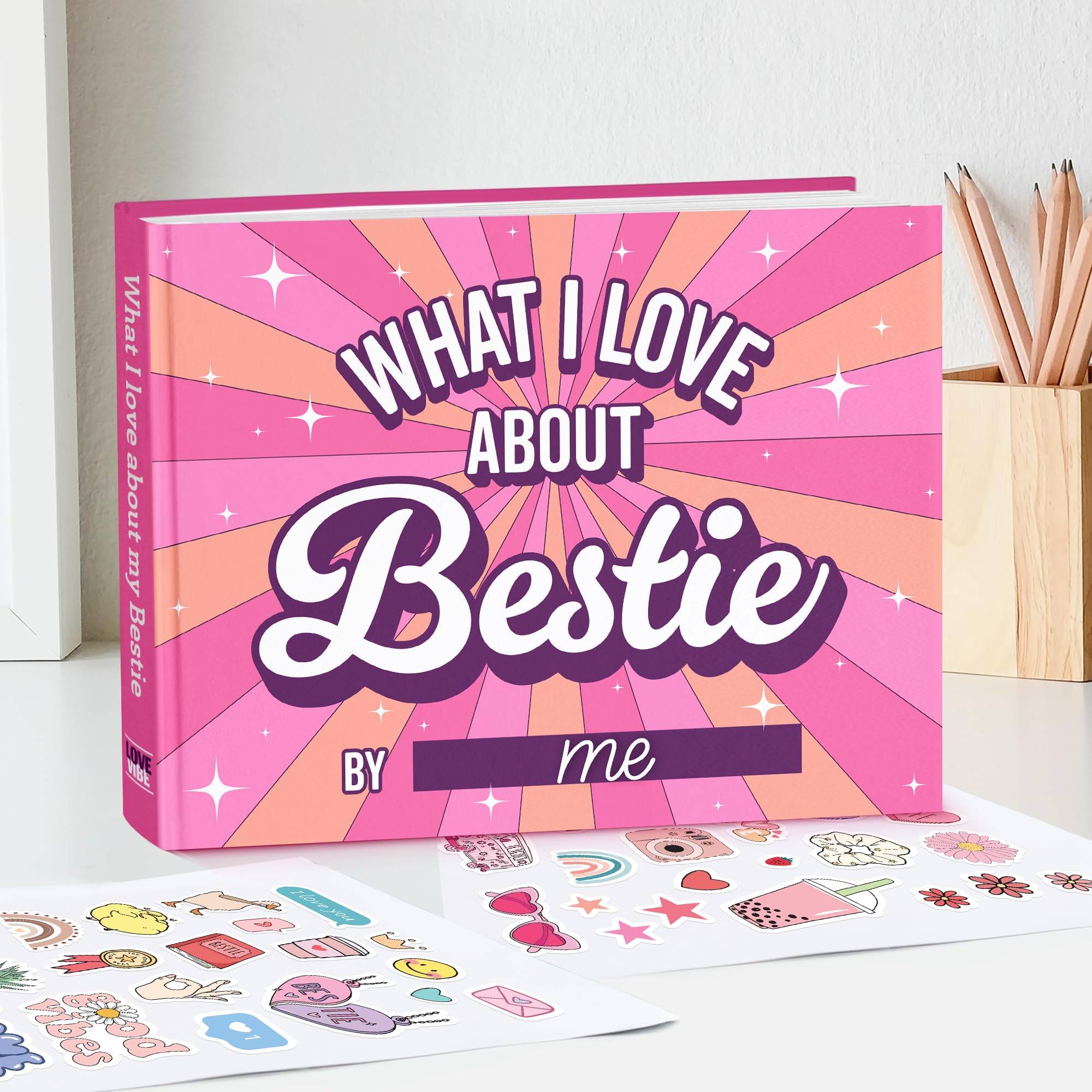 What I Love about Bestie Book - Best Friend Unique Gifts For Women, Friendship Gifts For Women - Best Friend Birthday Gifts - Personalized Christmas Gifts for Best Friends Fill-in-the-Blank Journal - Image 7