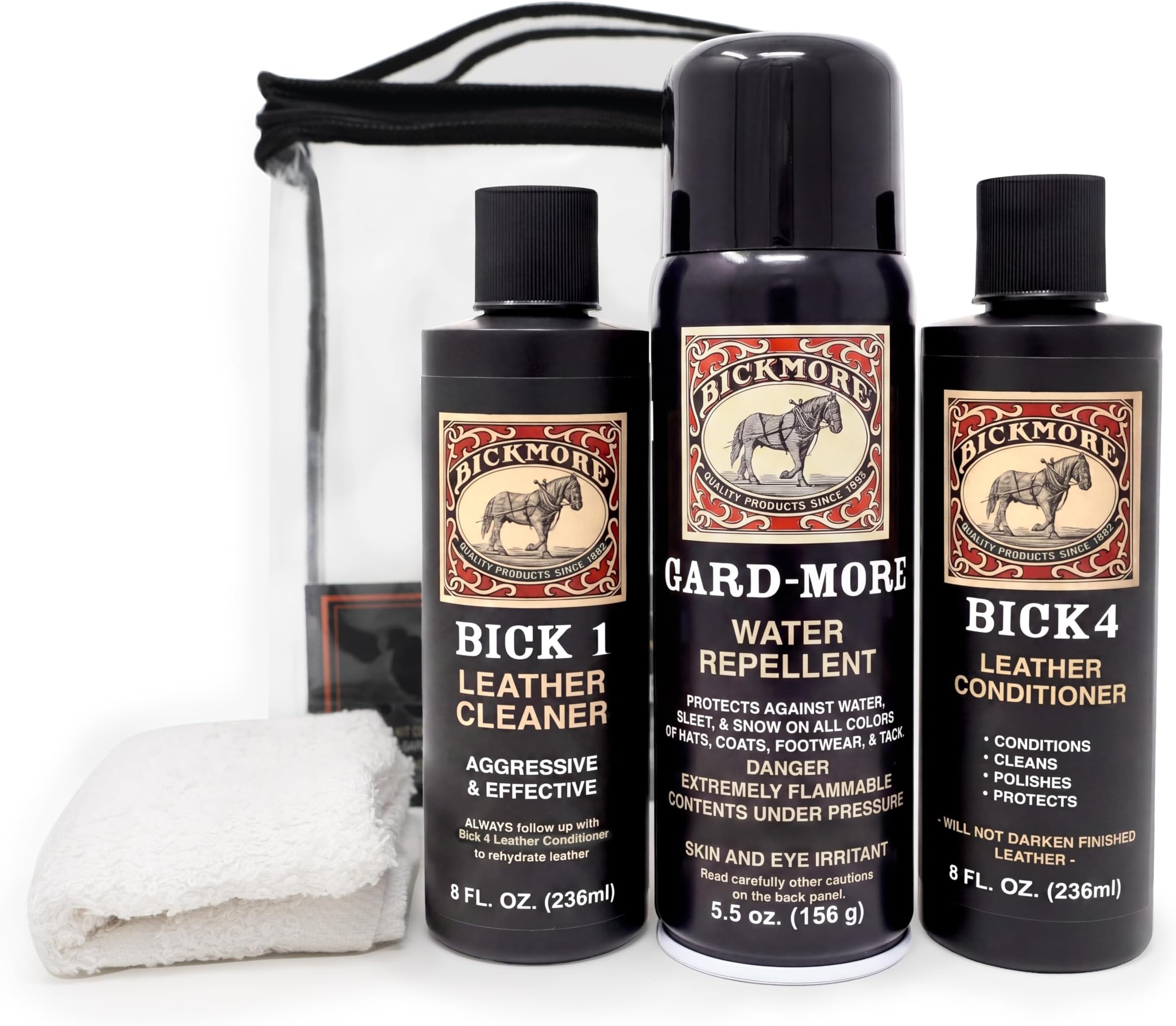 Bickmore Boot Care Kit - Bick 1 Bick 4 & Gard-More - Leather