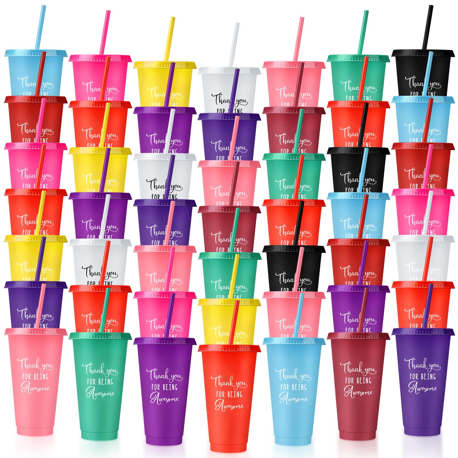 Pickmesh 24-Pack Thank You Coffee Cups With Lids - 16 Oz Reusable Tumblers For Employee Appreciation Gifts - View #3