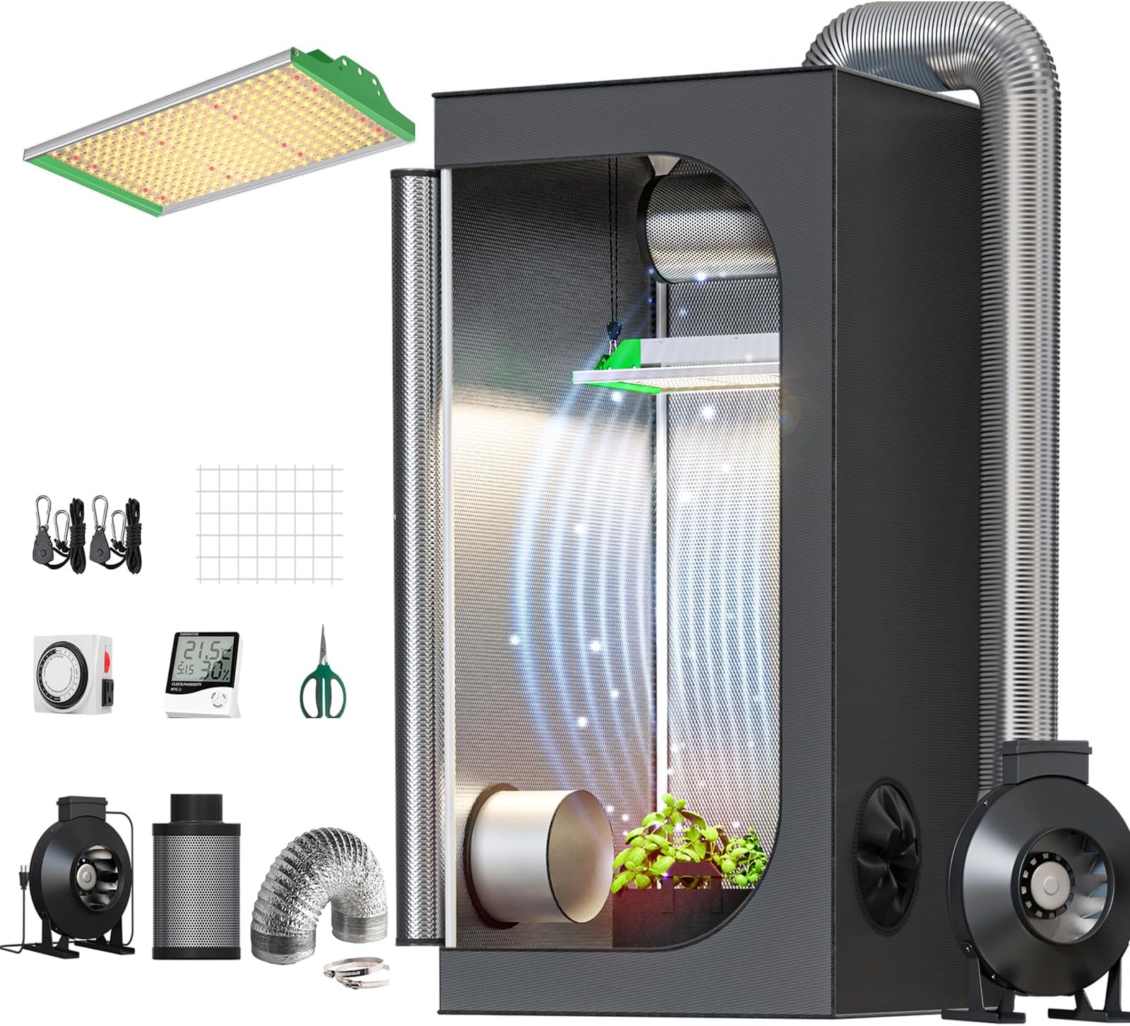 Upgrade 32X32 Integrated Auto Grow Tent Complete System