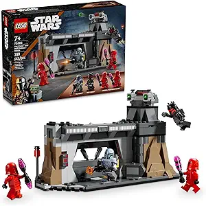 LEGO Star Wars: The Mandalorian Paz Vizsla and Moff Gideon Battle, Fun Building Set for Kids, Collectible Star Wars Toy with 4 Minifigures, Star Wars Birthday Gift for 7 Year Old Boys and Girls, 75386