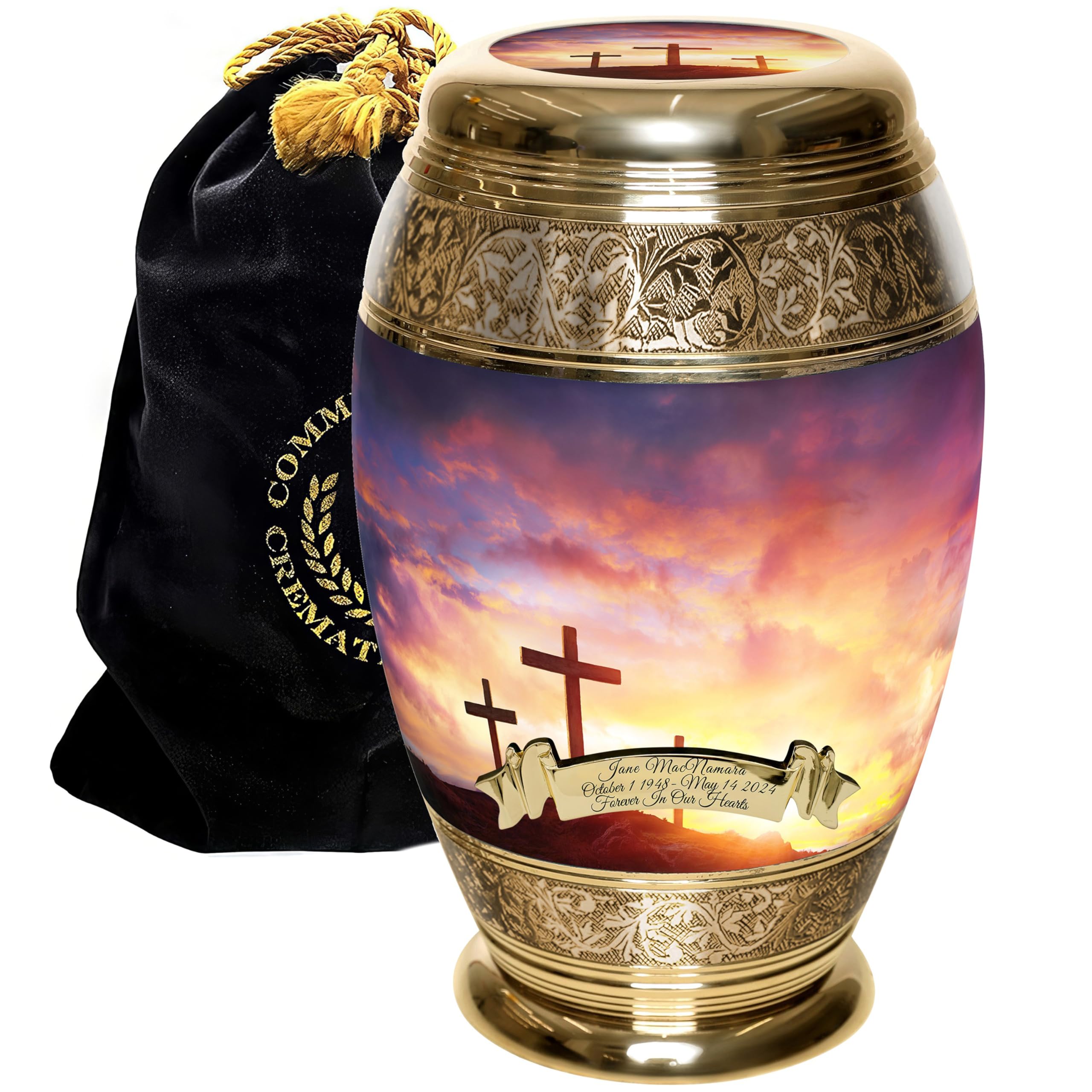 Sunset Cross Cremation Urns for Human Ashes Adult Female &amp; Male Urns