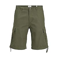 Jack & Jones Male Cargo Shorts Regular Fit Cargo Shorts, Olive Night