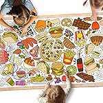 Gatherfun Giant Kids Coloring Poster | 31.5 x 72 Fun Food-Themed Activity for Classroom, Birthday & Events | Versatile as Wall Dcor or Table Cover