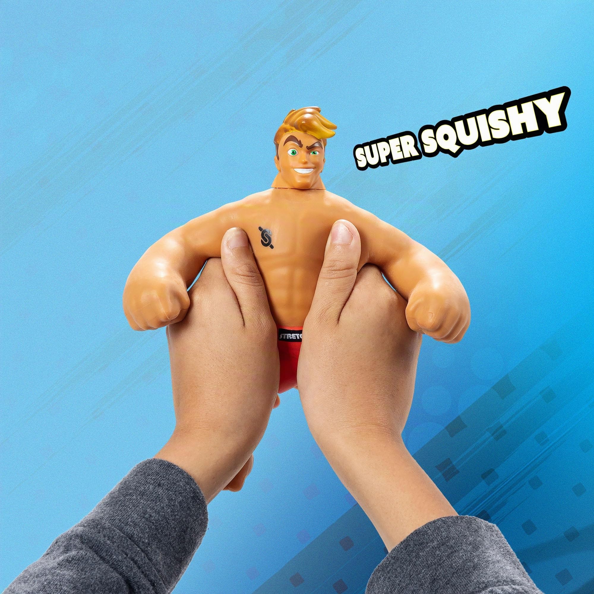 Basic Fun Stretch Armstrong Figura Clásica 18 cm – Juguete Extensible Retro para niños y coleccionistas