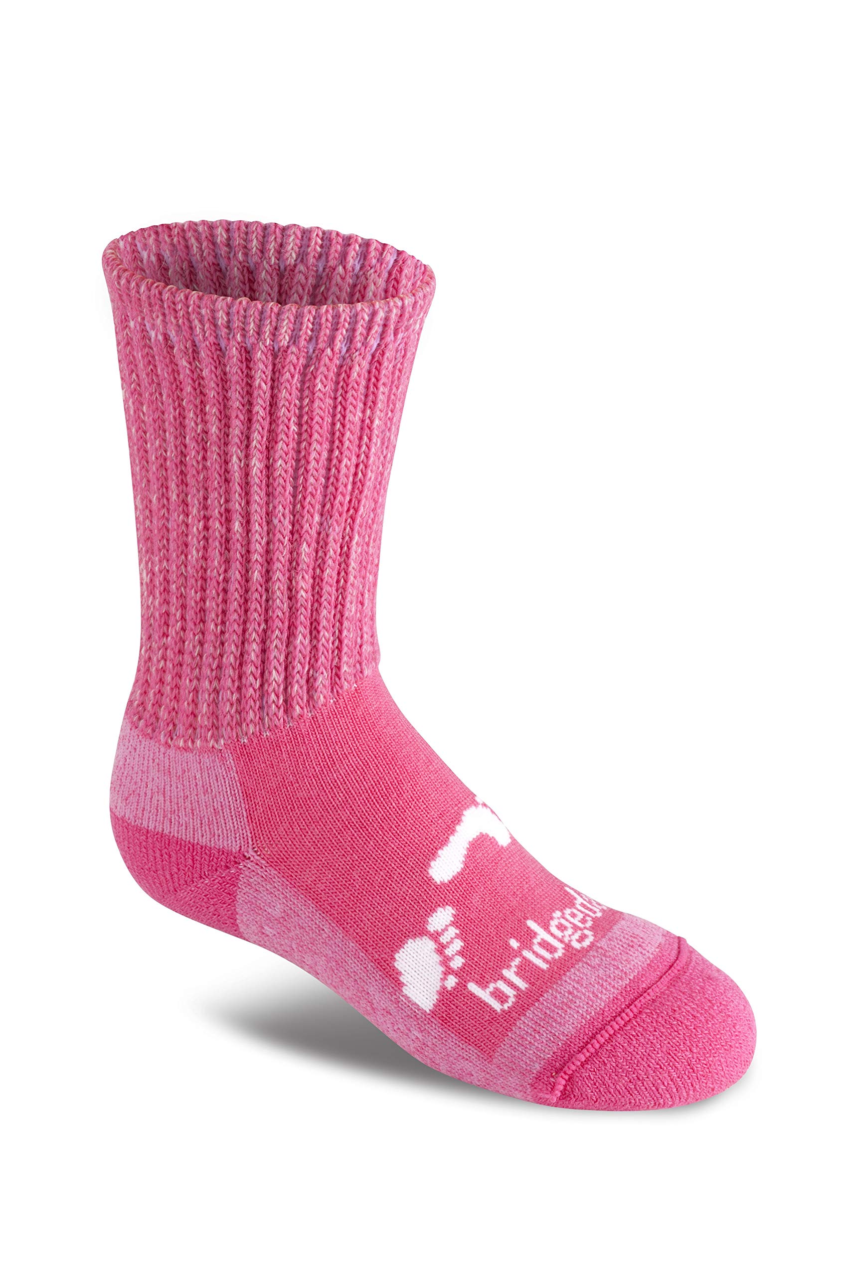 Pink Kid's Bridgedale Hike All Season Merino Comfort Socks - Size L - Cushioning - Antibacterial Properties - Walking - Hiking
