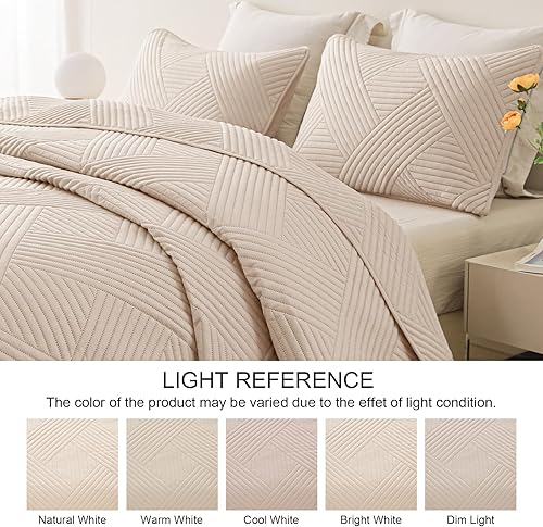 Miniatura 4 de Whale Flotilla Juego de edredón tamaño King, colcha suave y ligera con patrón en relieve, juegos de ropa de cama con 2 fundas de almohada, funda de