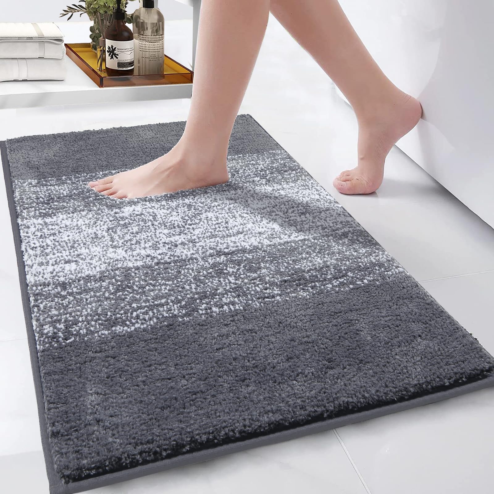 Enyhom Microfiber Extra Soft Bathroom Mat Non Slip Washble Bath Rug ...