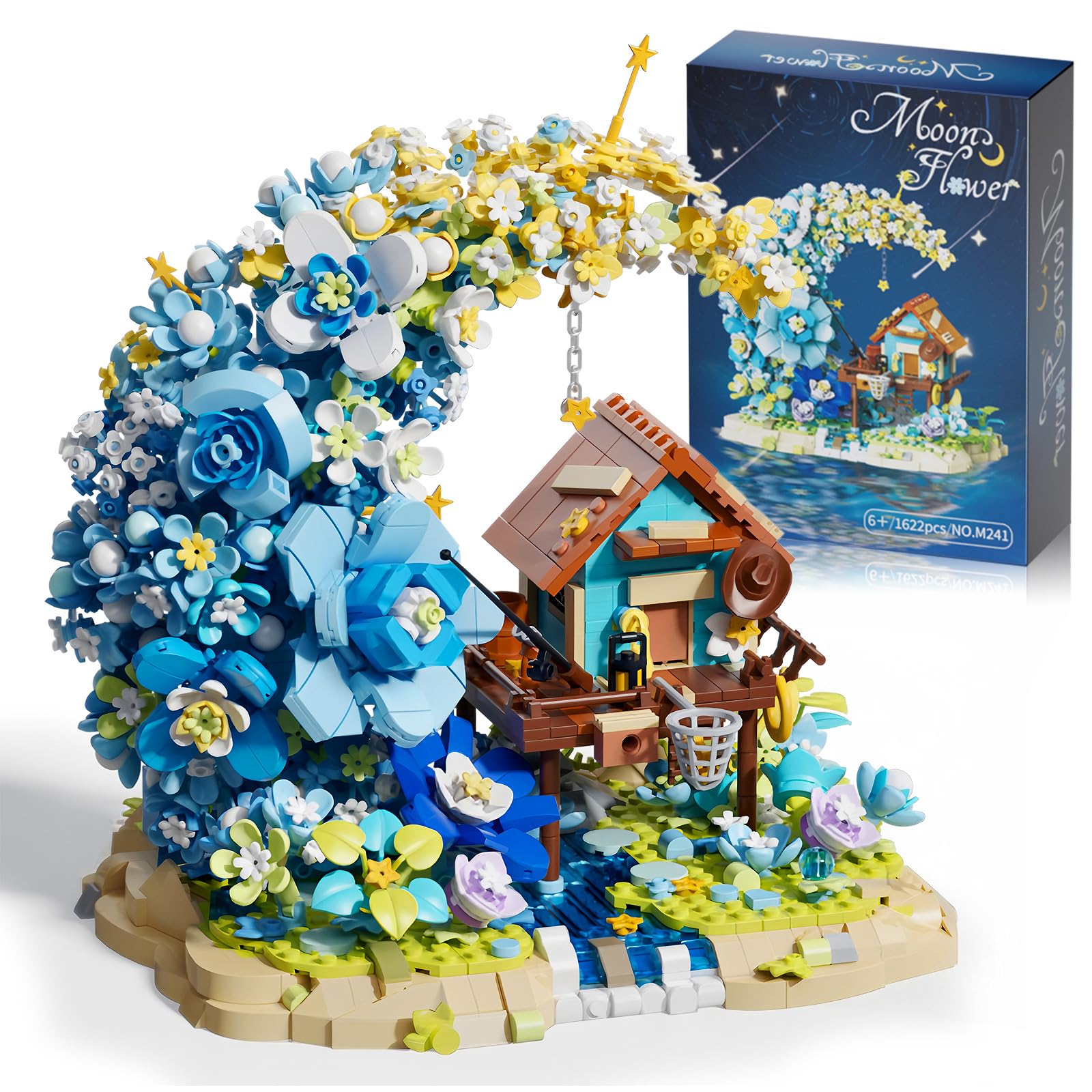 Amazon.com: Moon Flower Mini Bricks Building Set, Fairy Cabin and