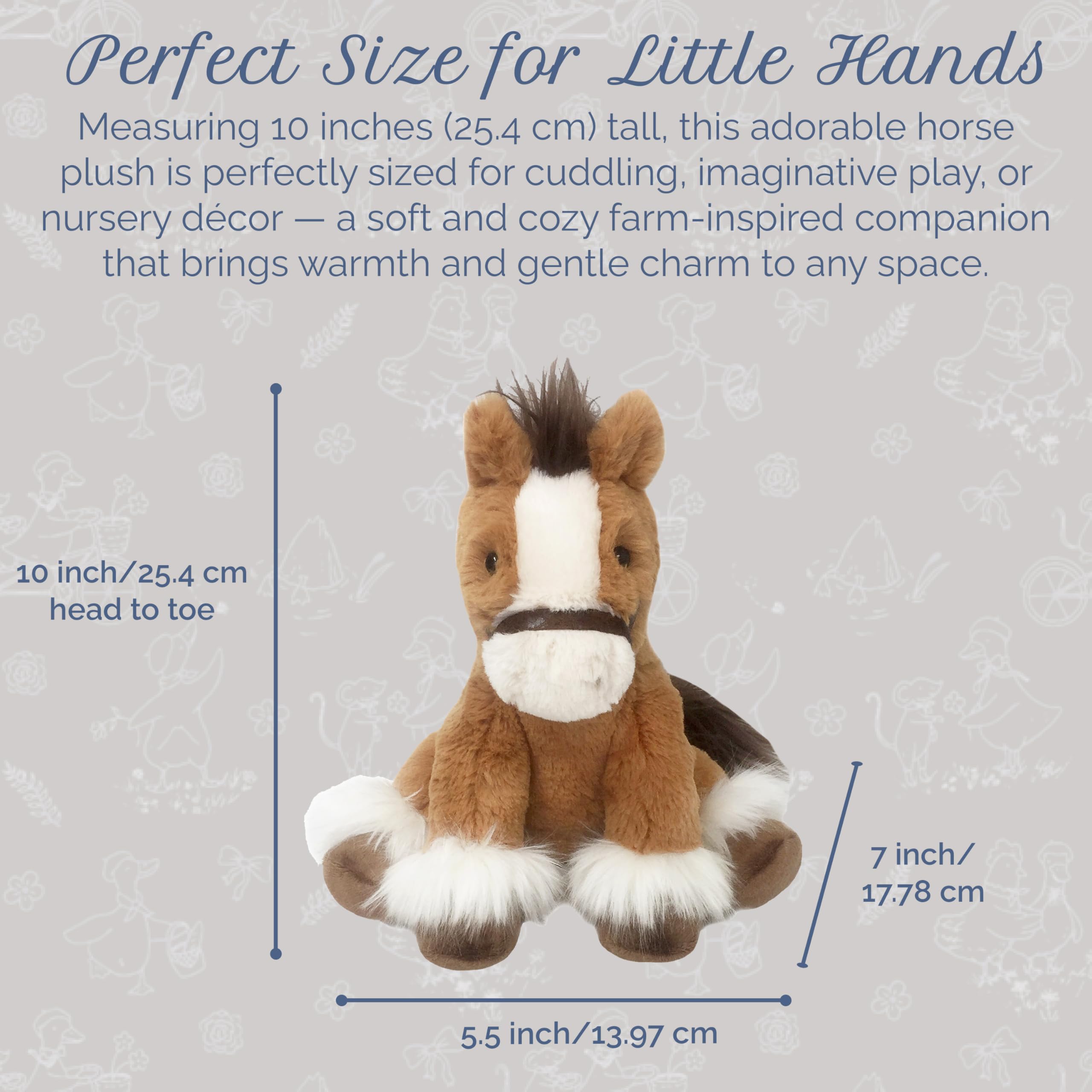 Amazon.com: MON AMI Truffles The Horse 10-Inch Stuffed Pony Toy