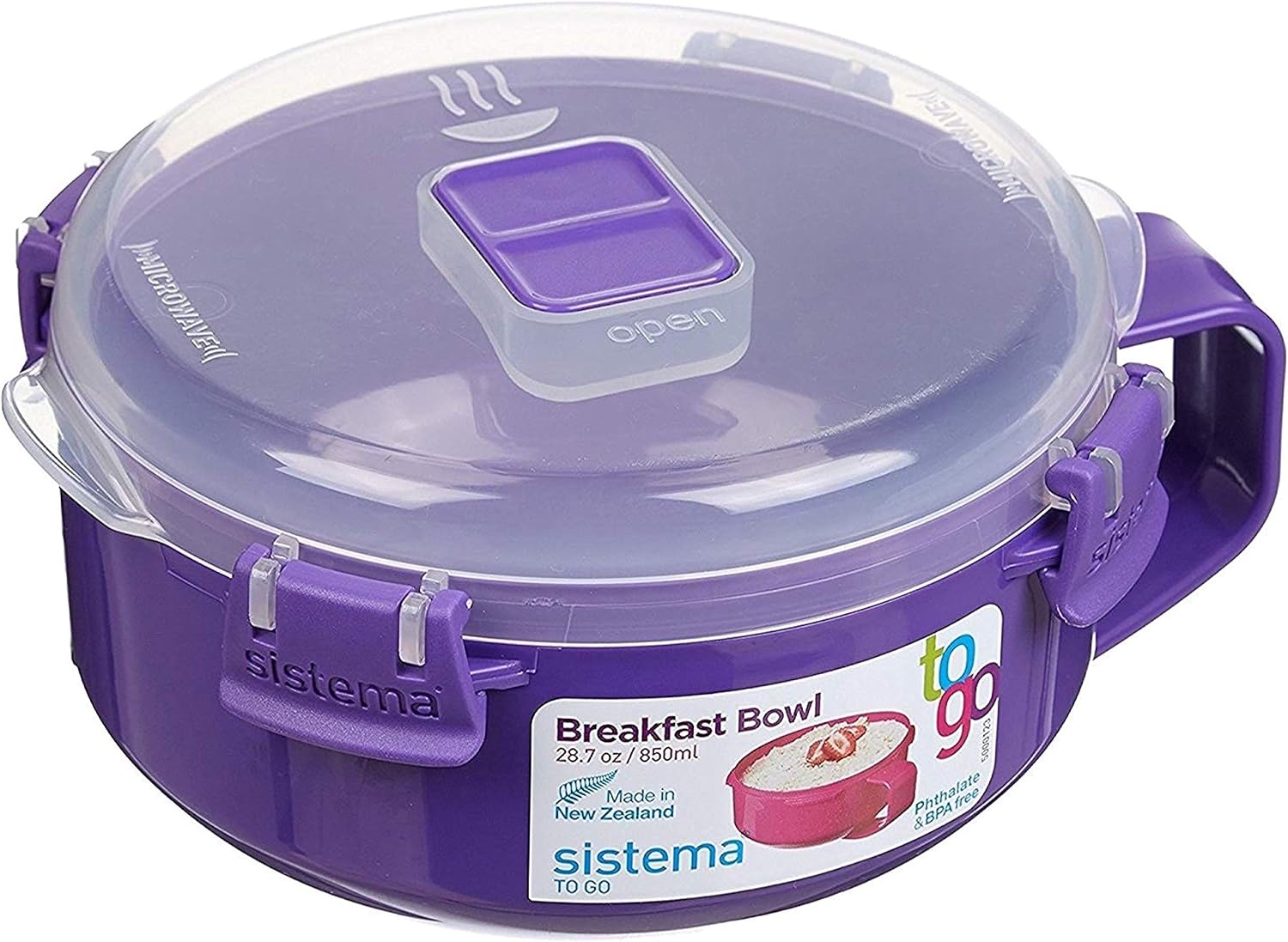  | Sistema Microwave Collection Breakfast Bowl, 28.7oz./850ml, Red: Bowls
