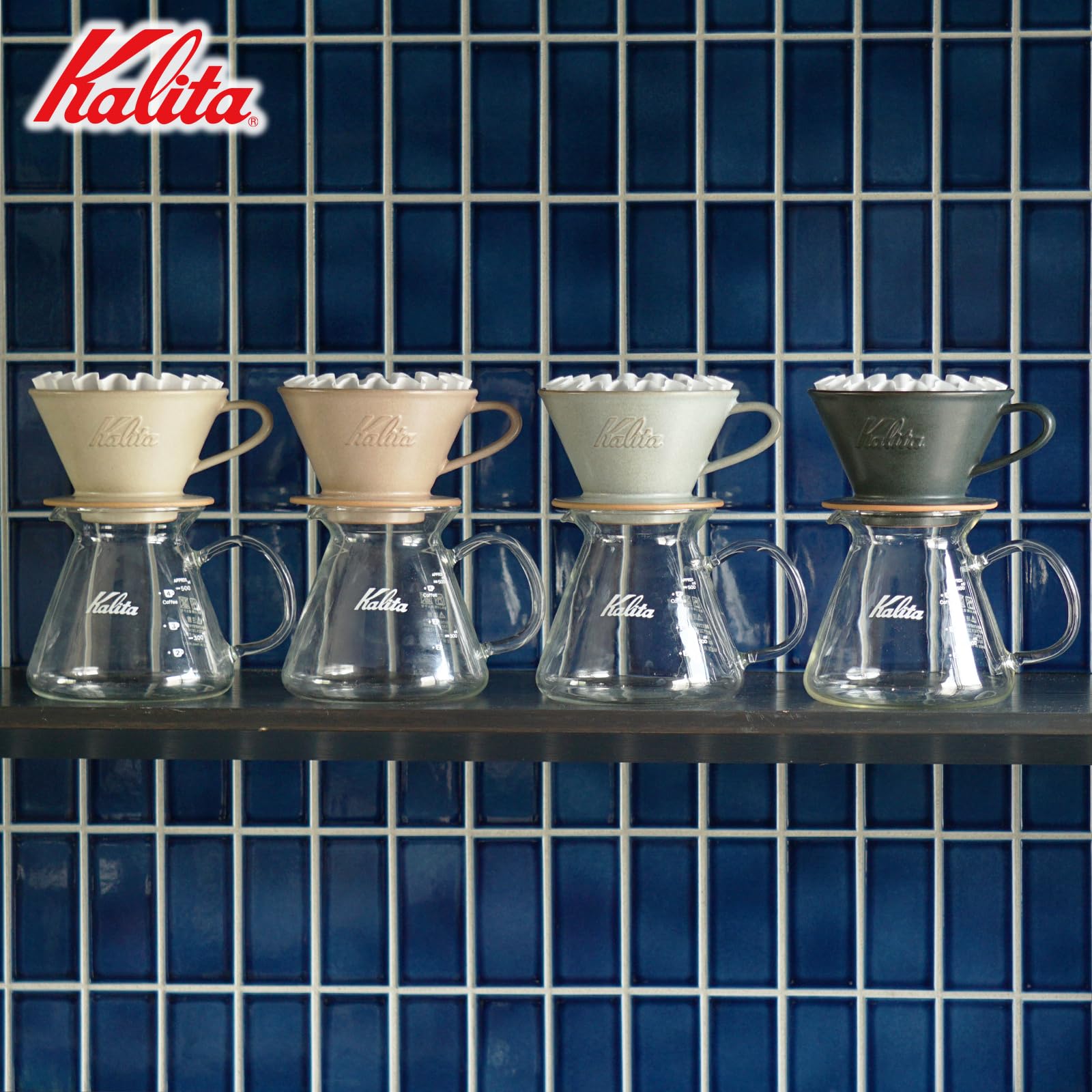 Kalita Wave-Serie Mino Ware Keramik Kaffee-Tropfer 1-2 Personen Sandbeige Japan