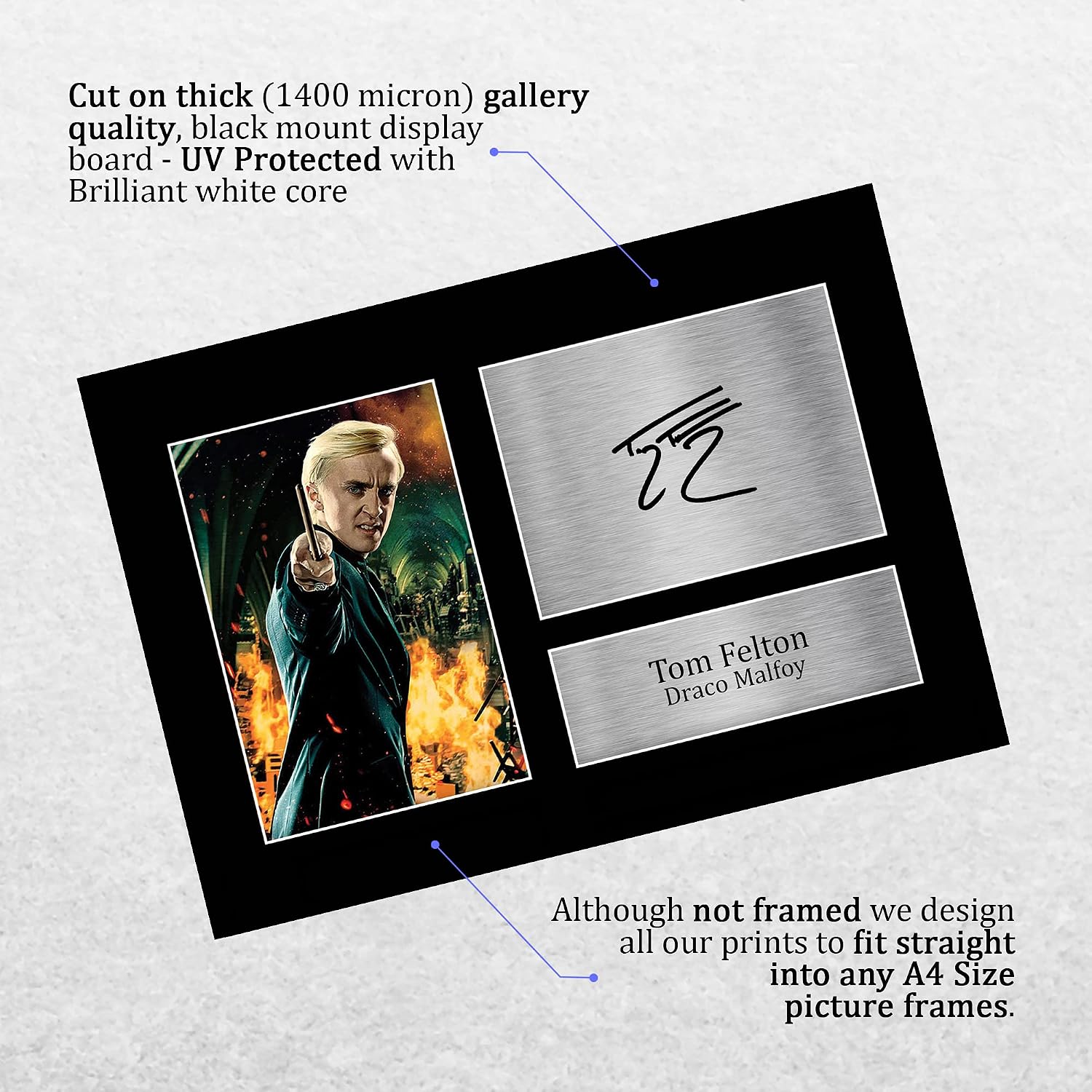 HWC Trading A4 Tom Felton Harry Potter Draco Malfoy Gifts Printed Signed Autograph Picture for Movie Memorabilia Fans - Image 4