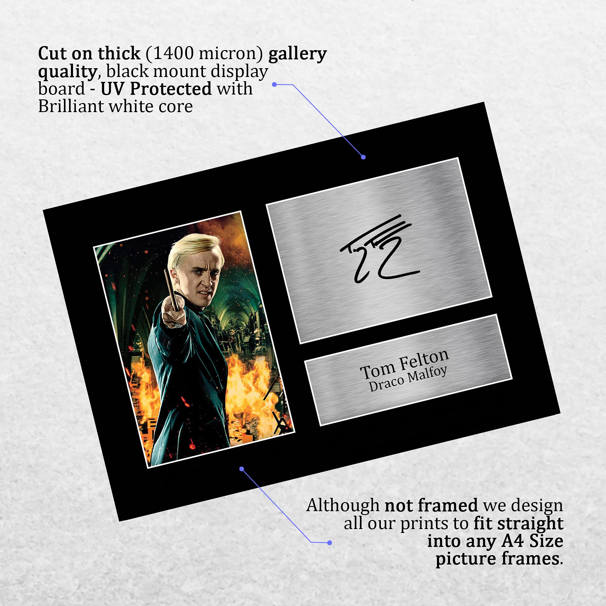 HWC Trading A4 Tom Felton Harry Potter Draco Malfoy prezenty z nadrukiem podpisanym autografem dla fanów pamięci filmowej