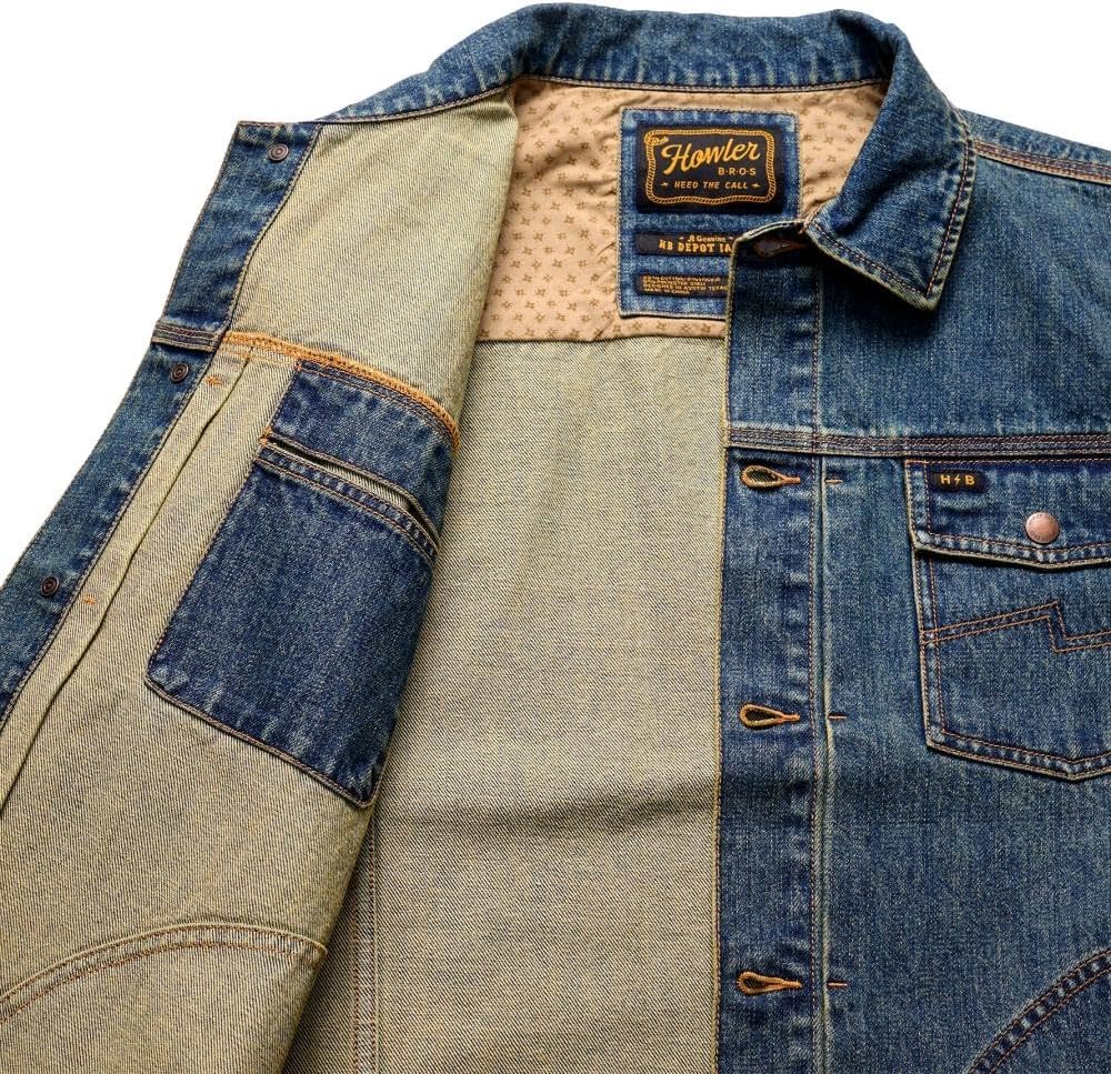 Petty Mid Wash Denim Depot Jacket by HOWLER BROTHERS - Image 3