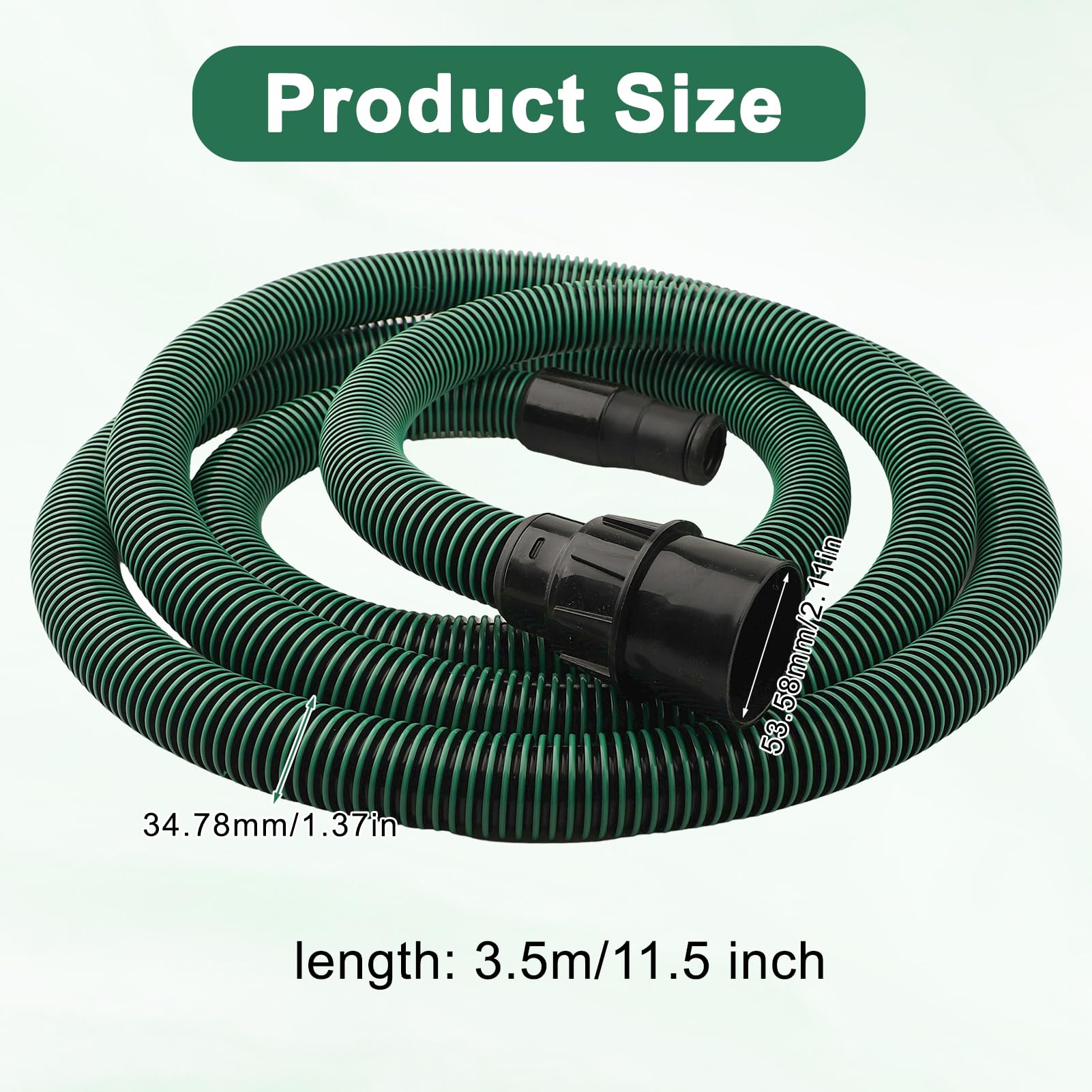 Tuyau d'extraction de poussière antistatique D27/32 Ø 35 mm fileté pour CTL 11/11E/22/22E 3,5 m
