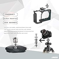 Vista 5 de Adaptador de trípode de 1/4 pulg. a 3/8 pulg. - Tornillos de montaje de 3/8 a 1/4, accesorio para cámara/monópodo/soporte de luz