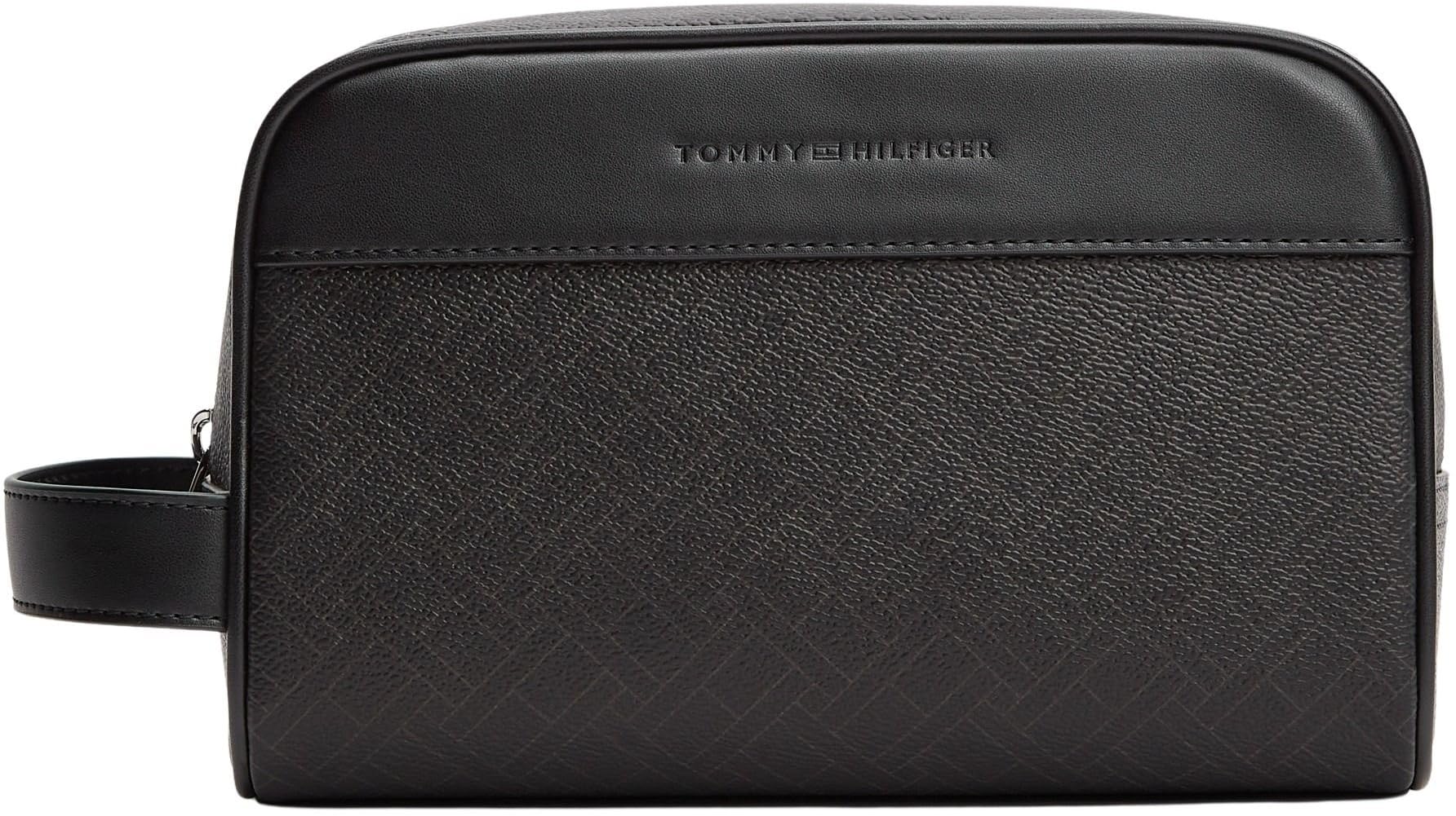 Tommy Hilfiger TH Flag Monogram Washbag Am0am14298, Altri Piccoli Accessori Uomo, Black (Black), One Size