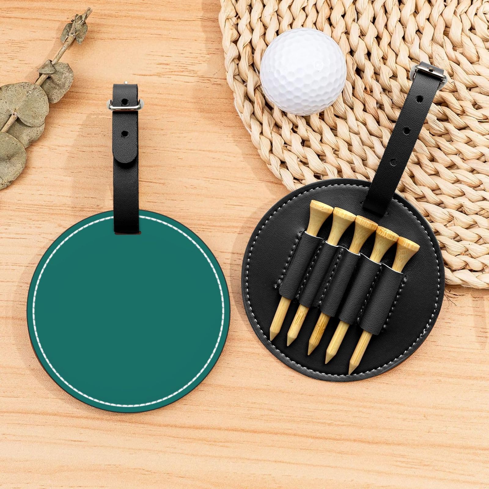 Solid Dark Green Black Golf tee Storage Bag - Durable and wear-Resistant Golf Accessories