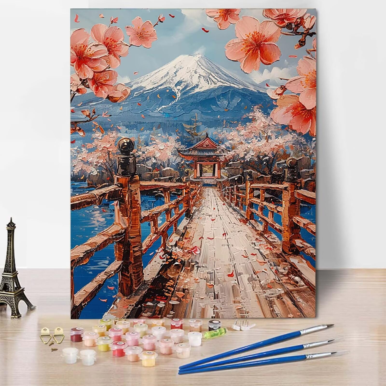 Dipingere con i Numeri per Adulti Principianti, Monte Fuji Paint by Numbers Kit Fai da te