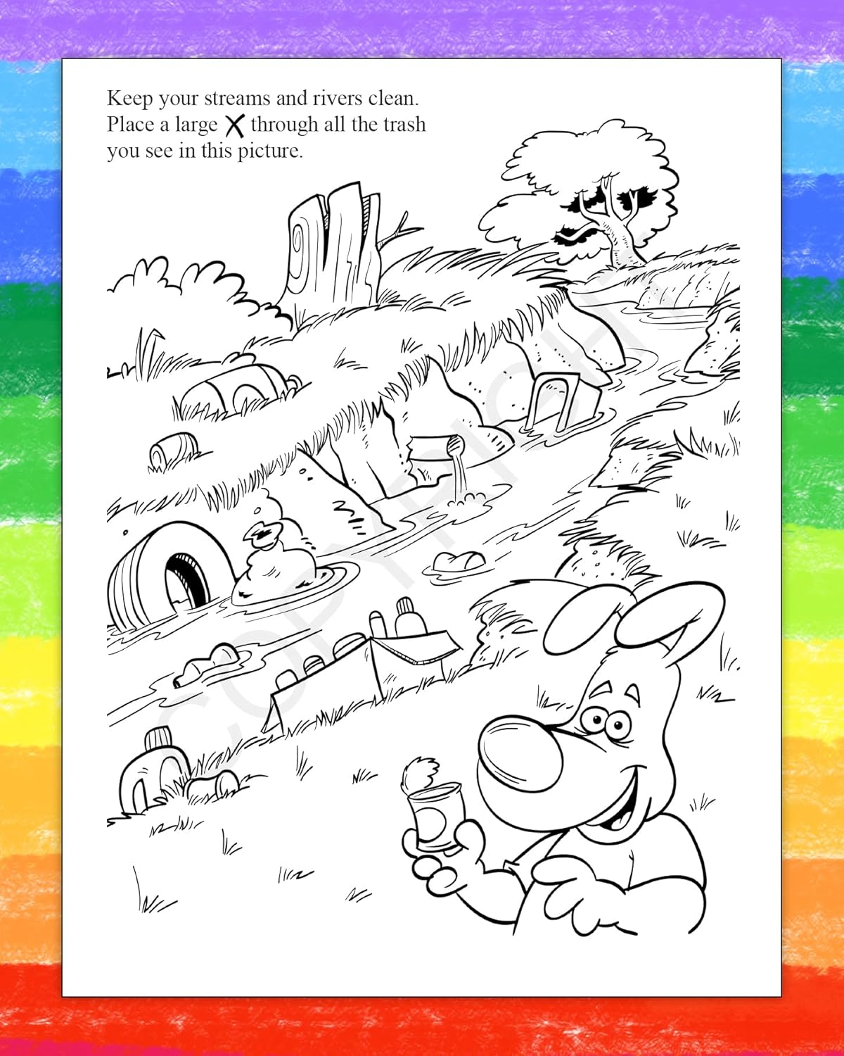 ZOCO – Water Conservation Coloring Books (50 Bulk Pack, Without Crayons) – Earth Day Activity, Environmental Handout for Kids