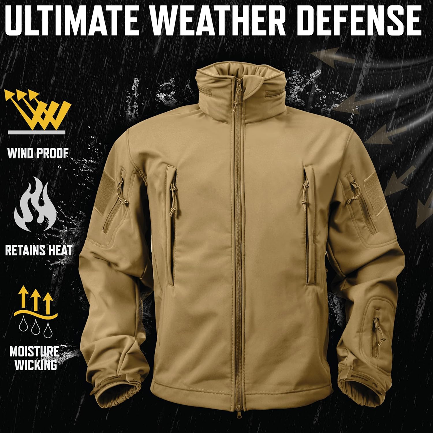 Rothco 3-in-1 Spec Ops Soft Shell Jacket - Ultimate Weather Defense with Removable Fleece Liner - Image 3