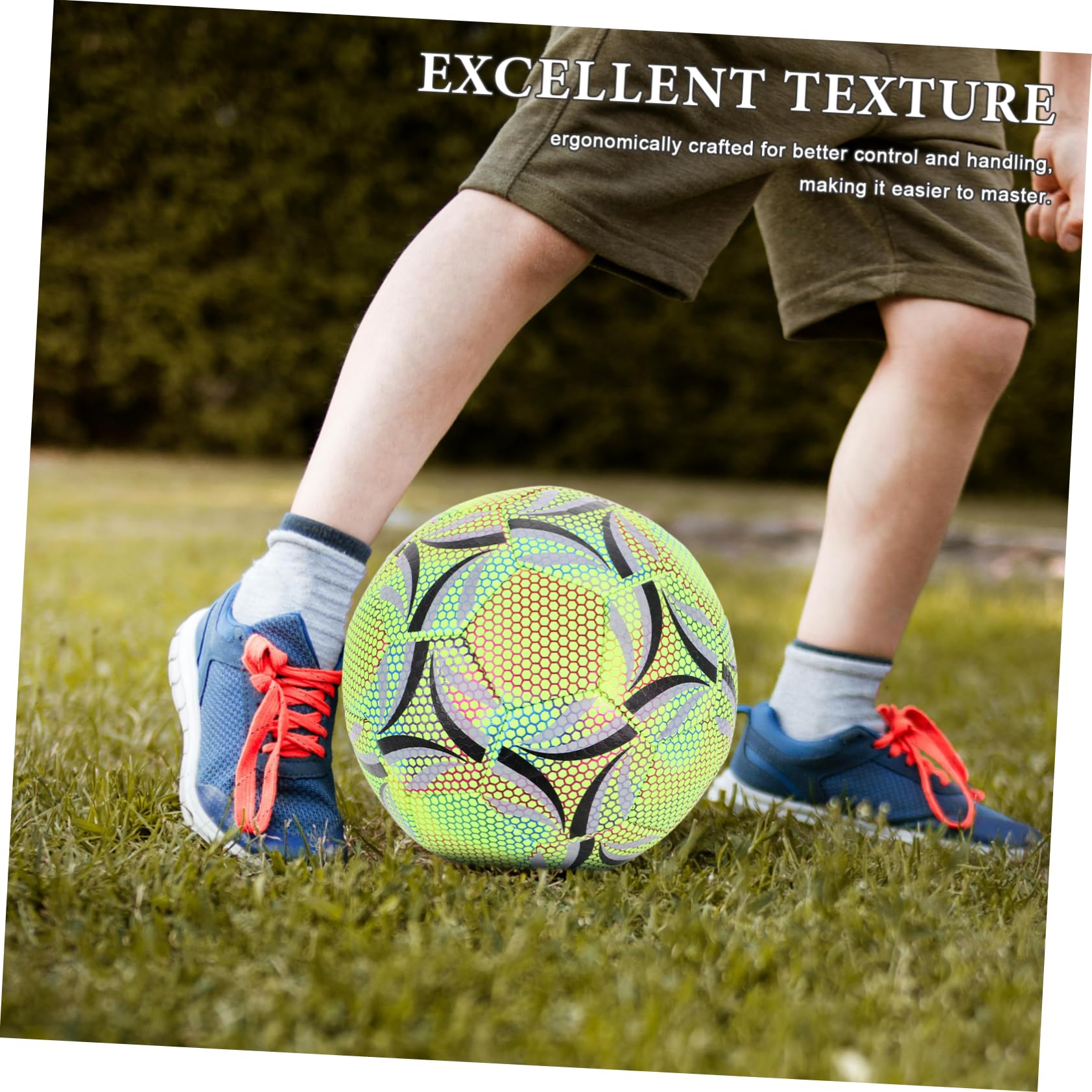 Sosoport Pallone Calcio Professionale per Allenamento e Notturno per e Adulti Superficie Migliorata per Controllo Facile