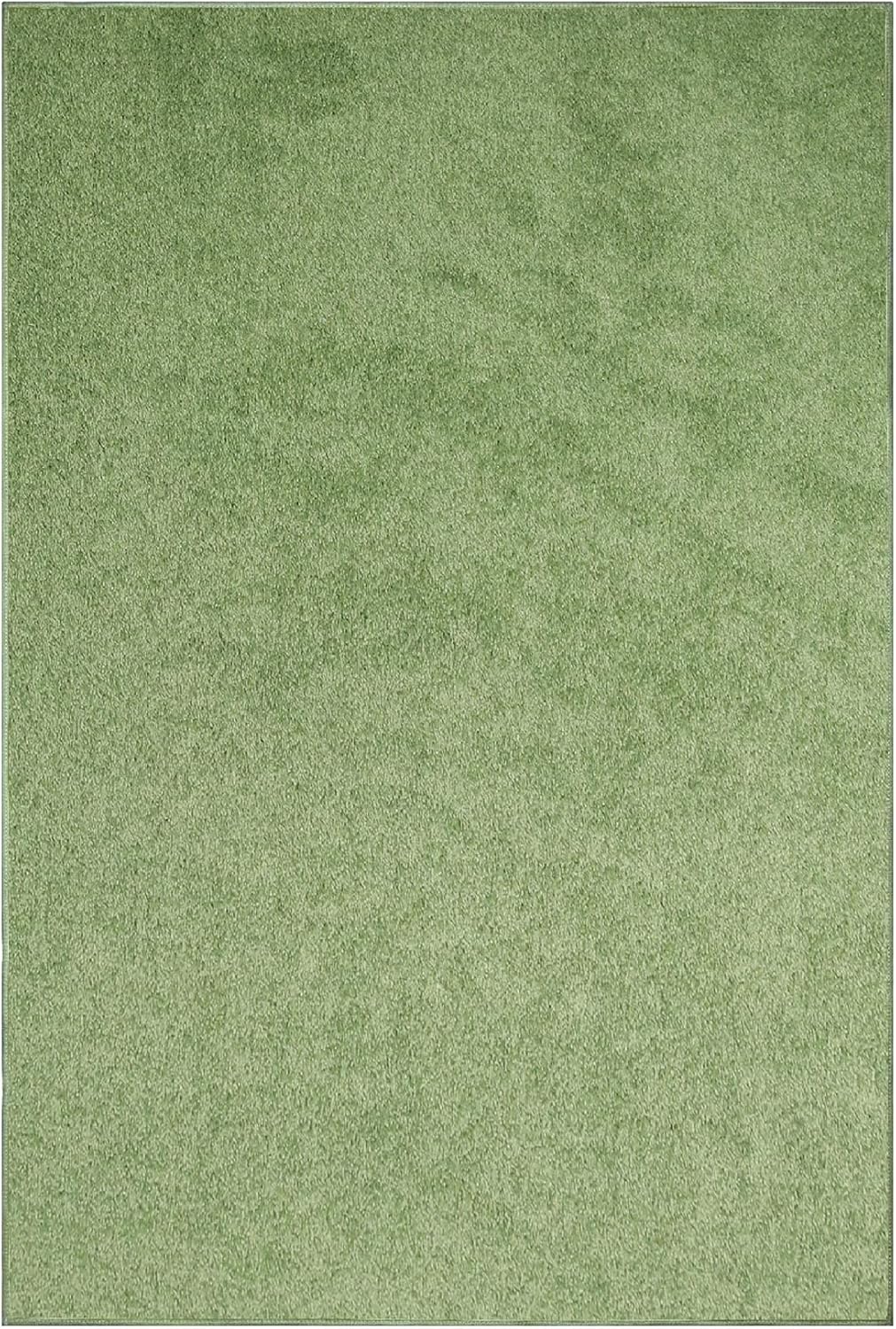 Ambiant Pet Friendly Solid Color Area Rugs Lime Green - 7' x 9' Rectangle, Indoor, Stain Resistant, Perfect for Living Room, Bedroom, Dining Room, Entryway, Doorway, Pet & Kids Friendly Rug, Wedding