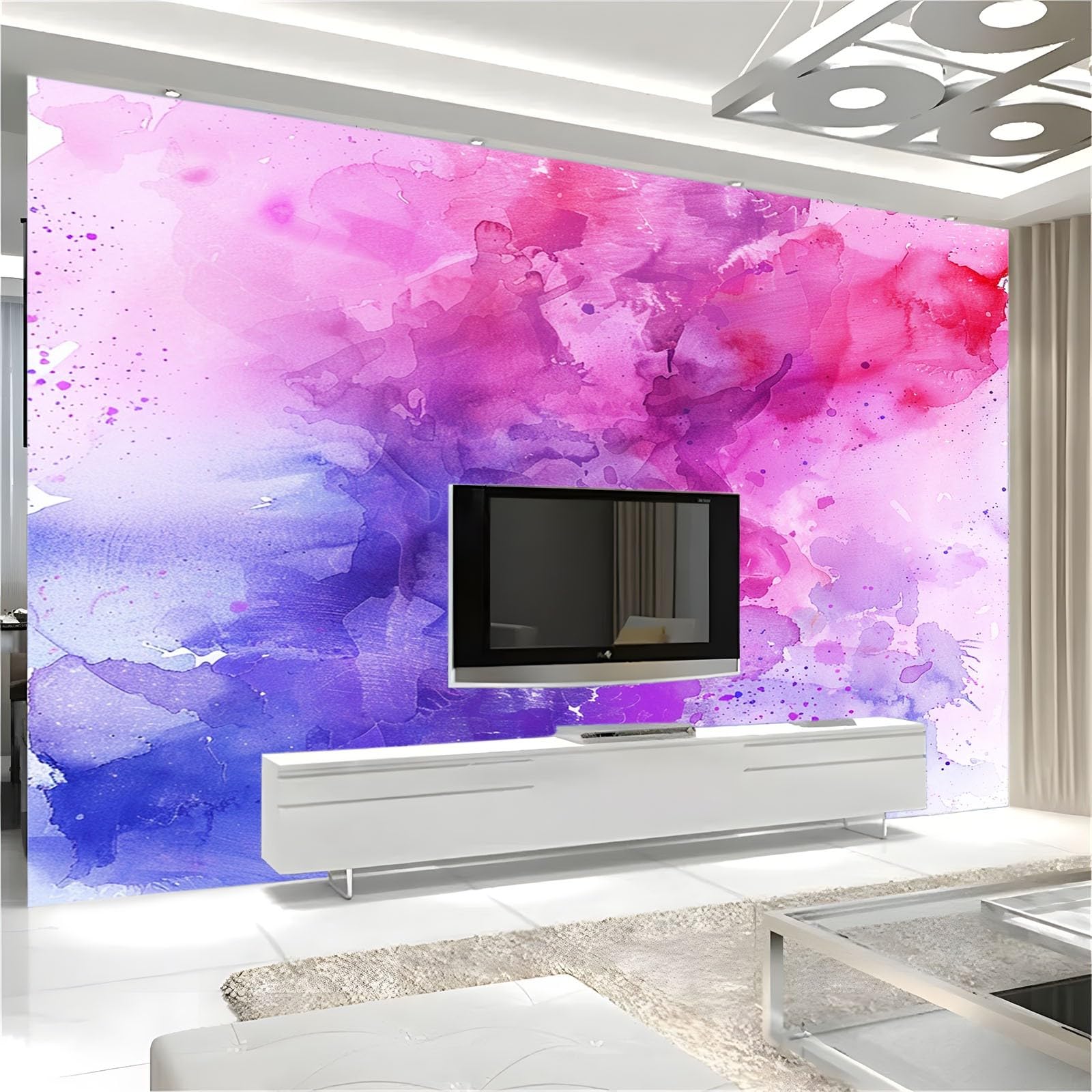 Fototapeta aplikacja ścienna moda akwarela smuga motyw zdjęcie mural - 250 x 175 cm fototapeta - do salonu dziecięcej sypialni fototapeta dekoracja domu