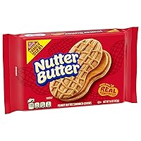 Vista 14 de NUTTER BUTTER Galletas sándwich de mantequilla de maní, tamaño familiar, 16 onzas