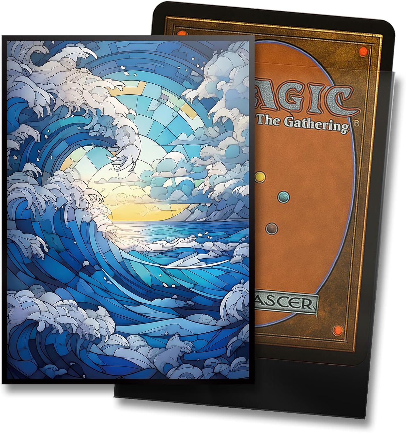 MTG Card Sleeves - Island - Ultra Clear Front & Matte Finish Back, 100 Count Standard Size Matte Art Sleeve for Magic The Gathering