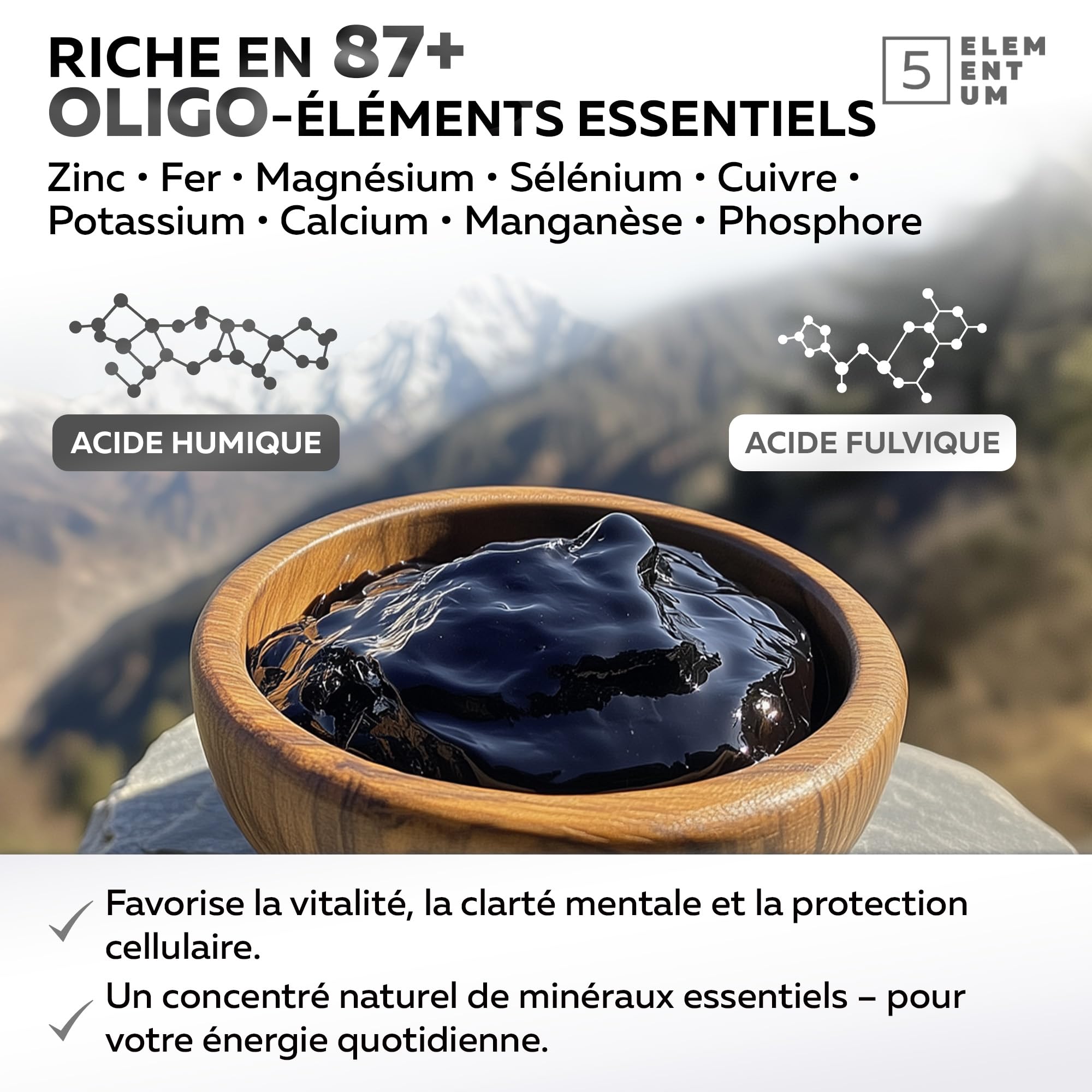 Shilajit Himalaya pour Hommes – 100 g (2x50 g) Résine Pure avec 82 % d’Acide Fulvique | Mumijo Naturel Hautement Concentré | Résine de Shilajit Himalayenne + Cuillère Doseuse 500 mg