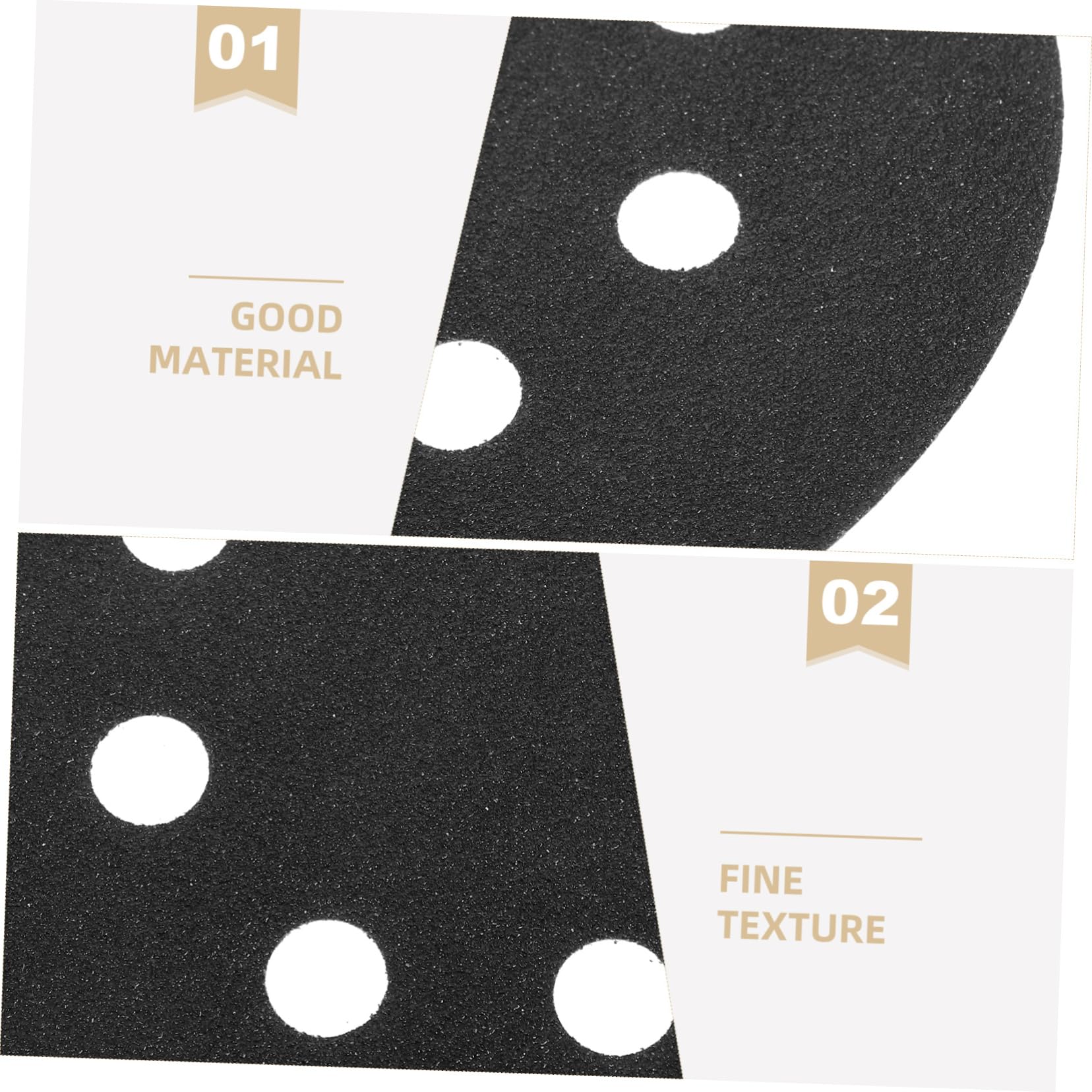 Holibanna 100piezas Lija Húmedo y Seco Para Madera Discos De Lijado Abrasivos Redondos De Flocado Para Pulido Automático y Acabado De Madera