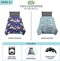 Vista 182 de Franco Ropa de cama para niños, edredón de microfibra suave, tamaño matrimonial, PJ Masks Paw Patrol Girls